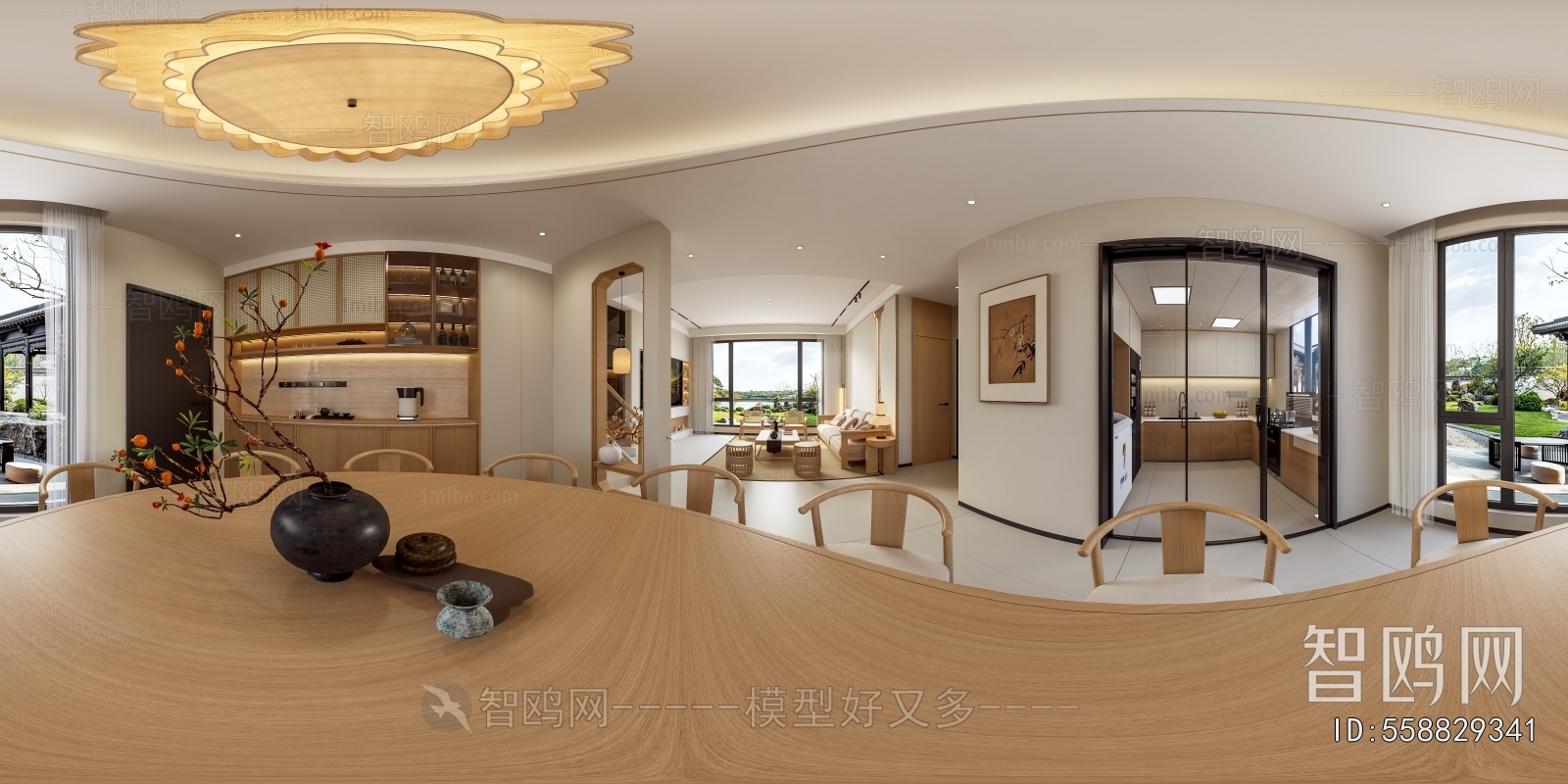 New Chinese Style A Living Room