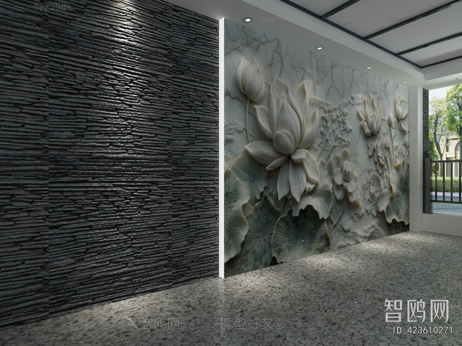 New Chinese Style TV Wall