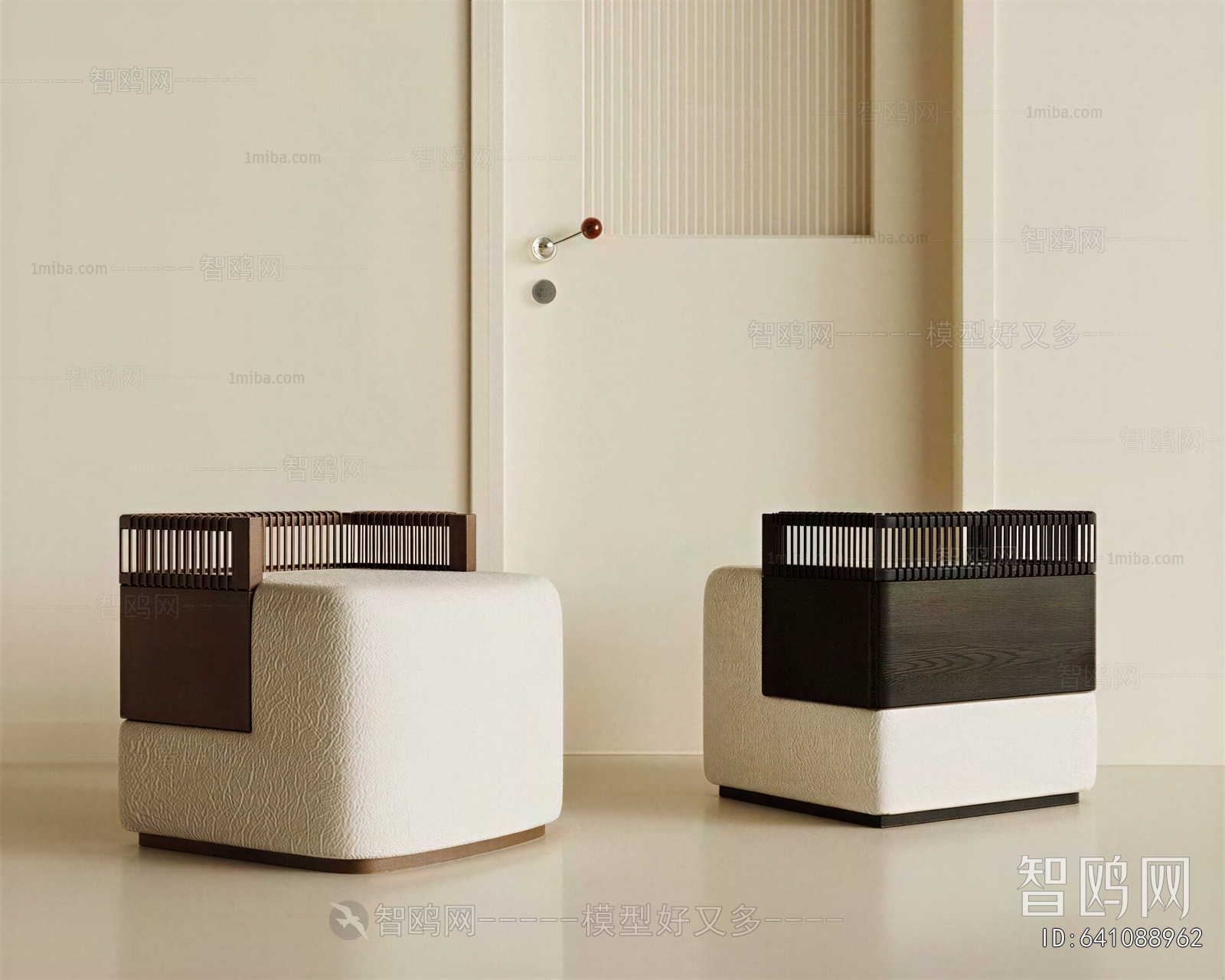 New Chinese Style Single Sofa