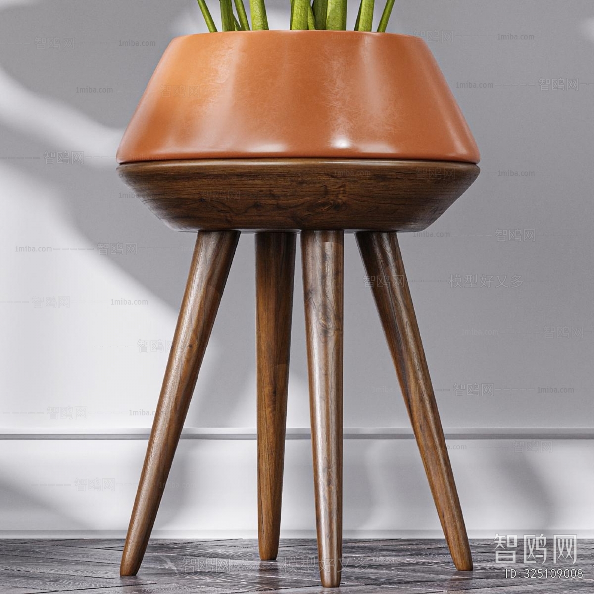 Modern Potted Green Plant