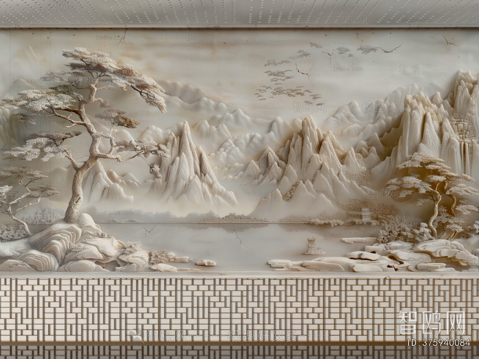 New Chinese Style TV Wall