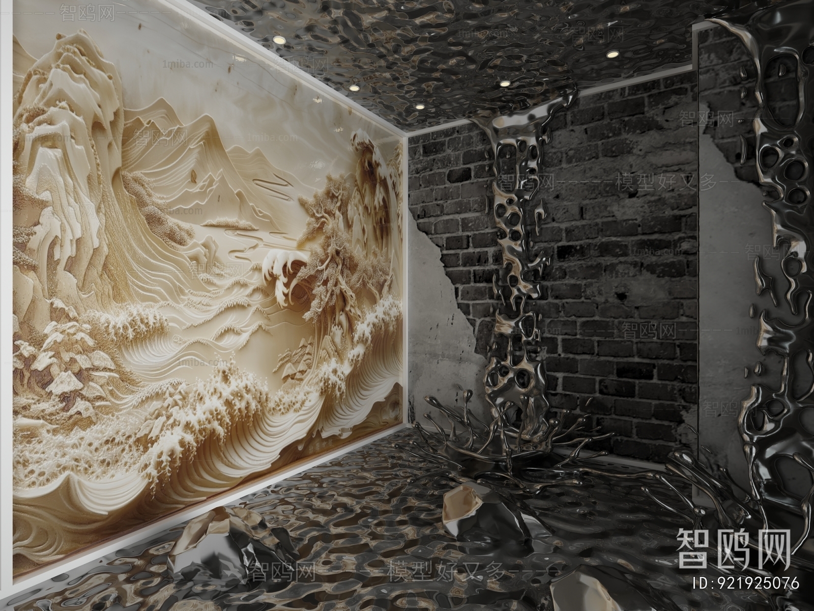 New Chinese Style TV Wall