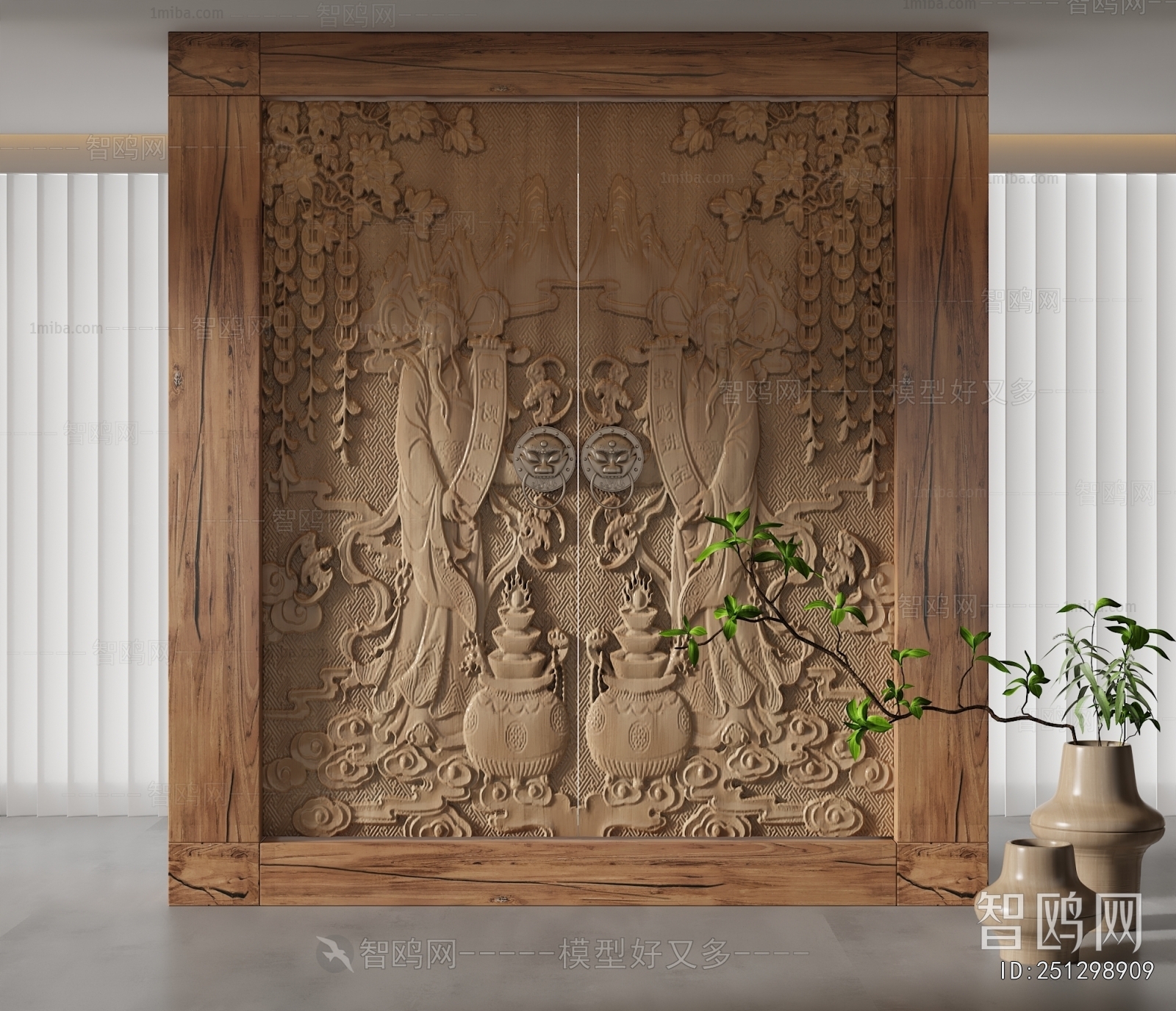 New Chinese Style Double Door