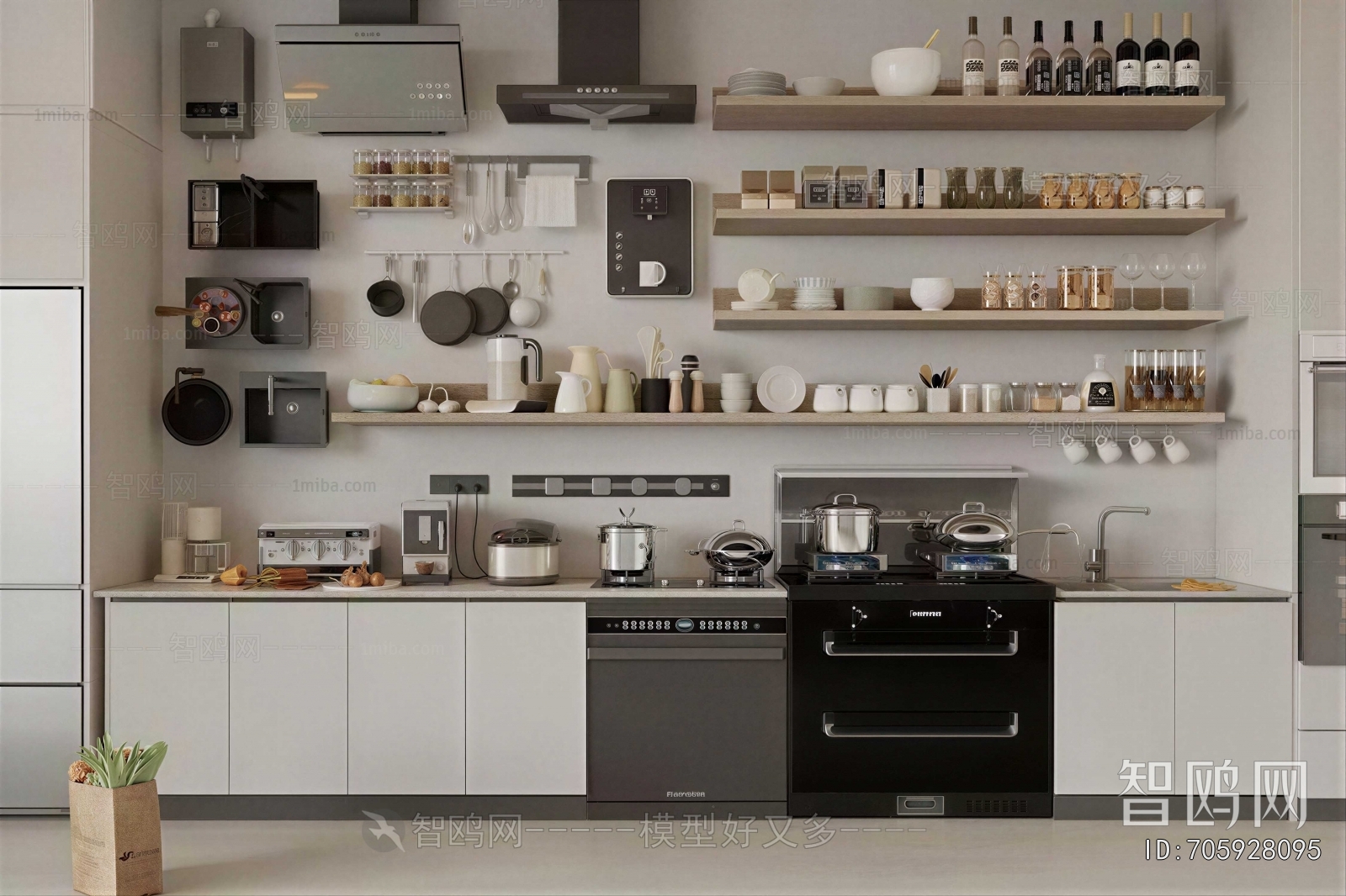 Modern Kitchen Electric Gas Range