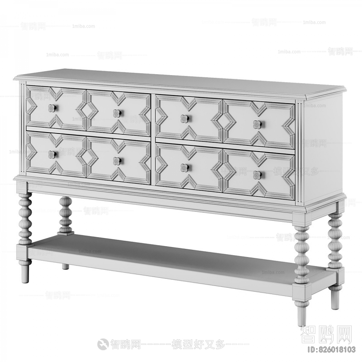 French Style Side Cabinet