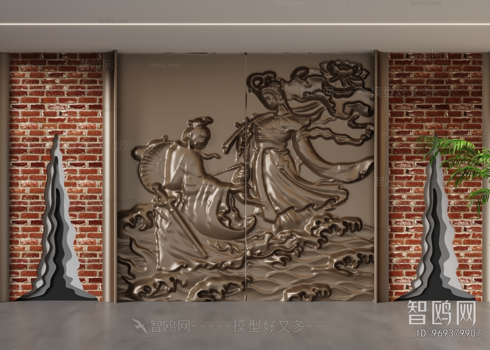 New Chinese Style TV Wall