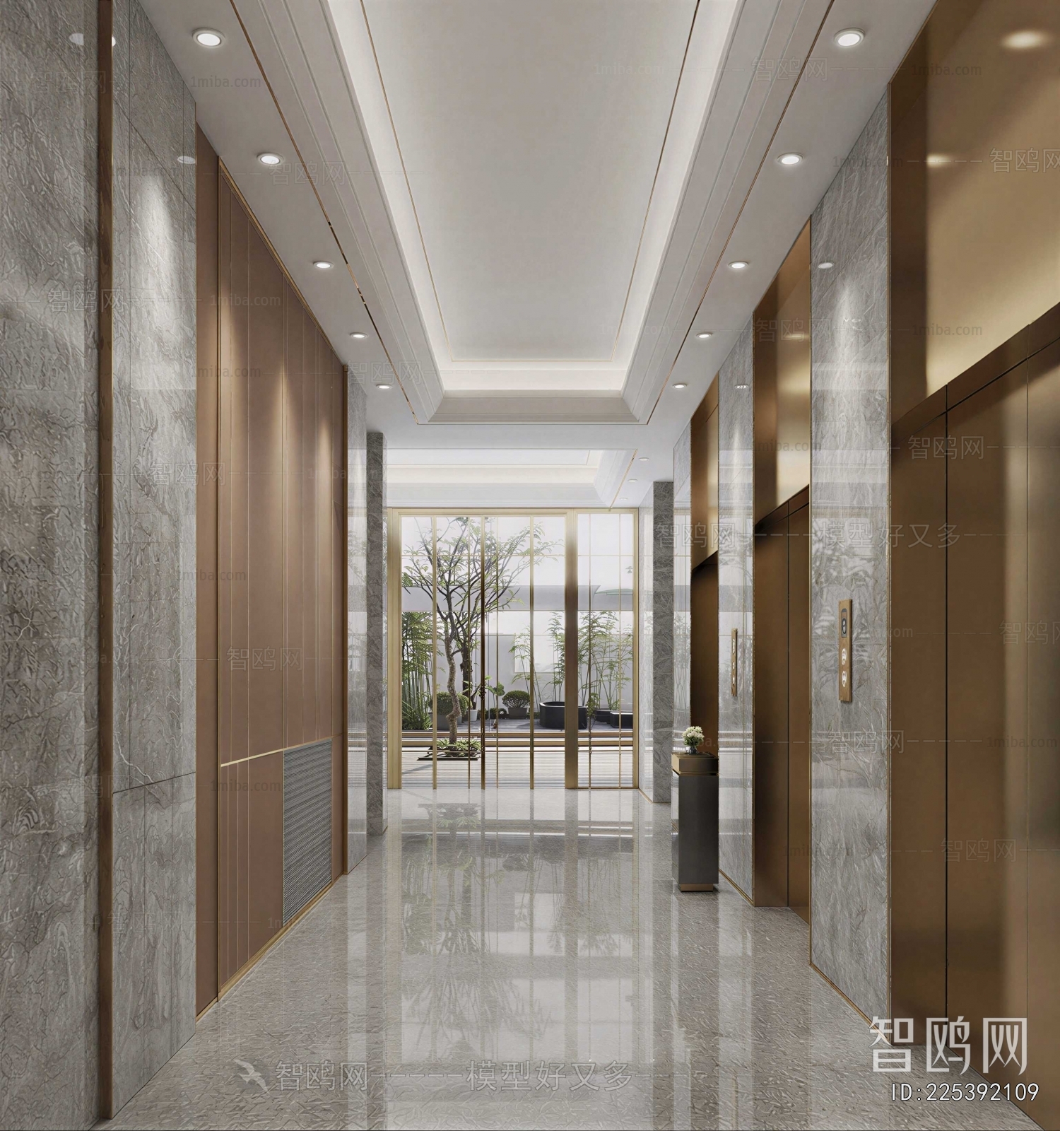 Modern Office Elevator Hall