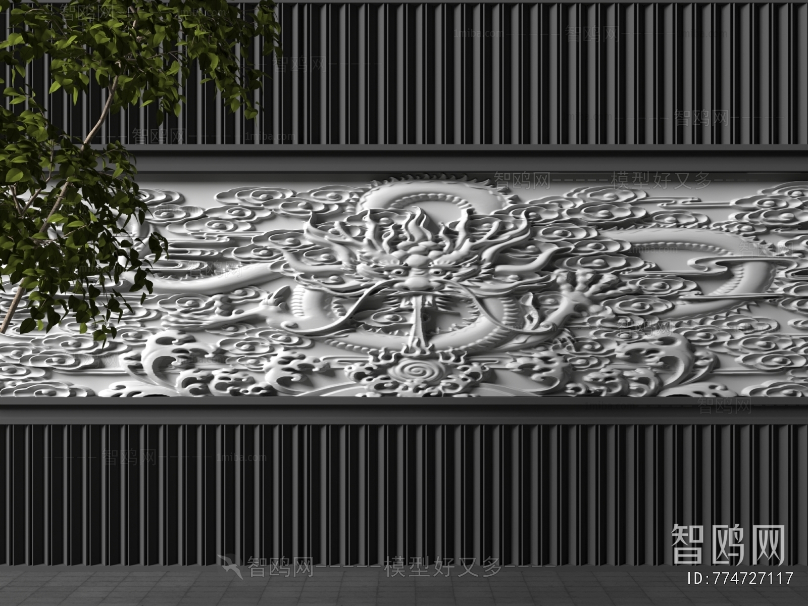 New Chinese Style TV Wall