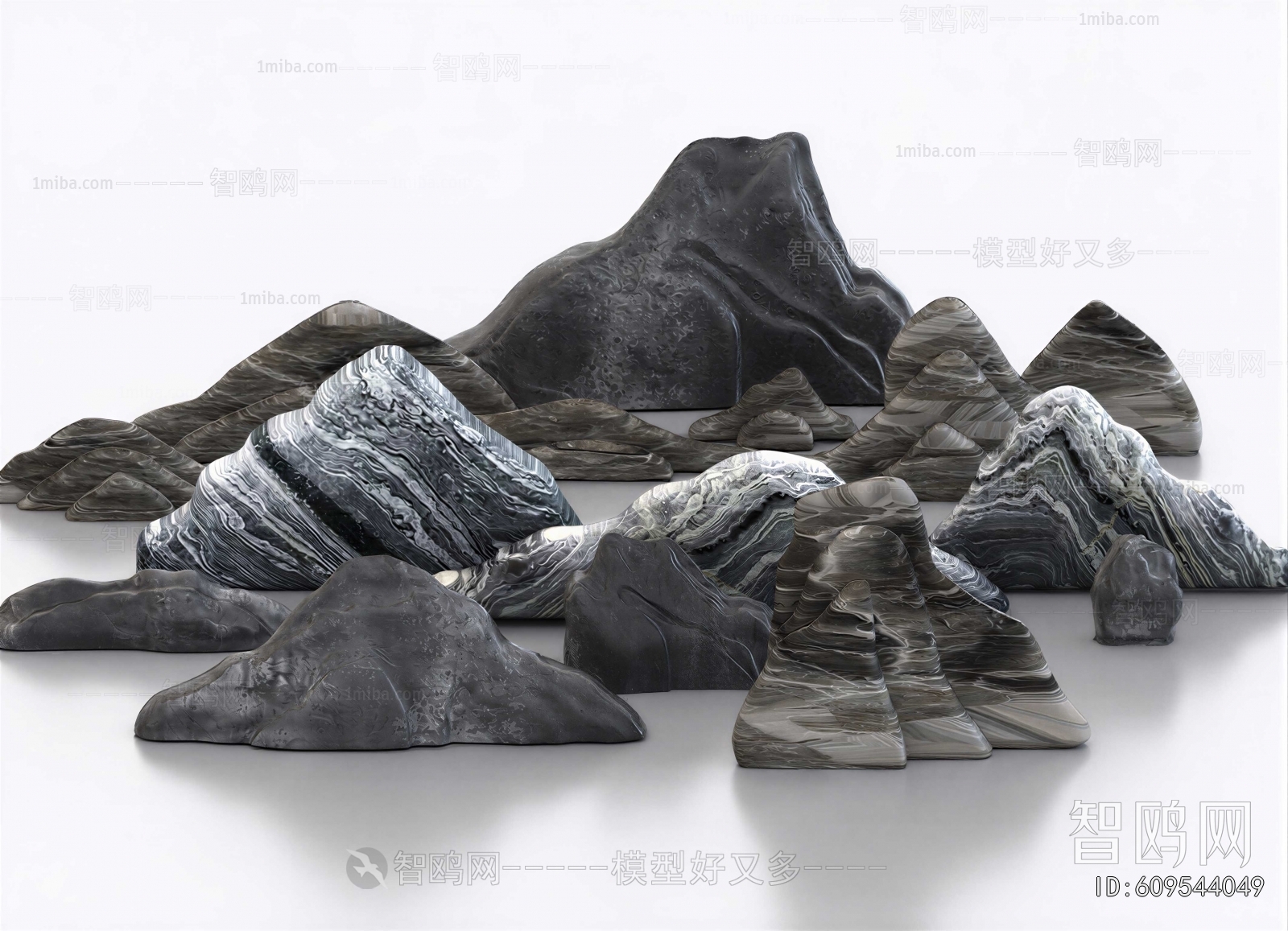 New Chinese Style Rockery Waterscape