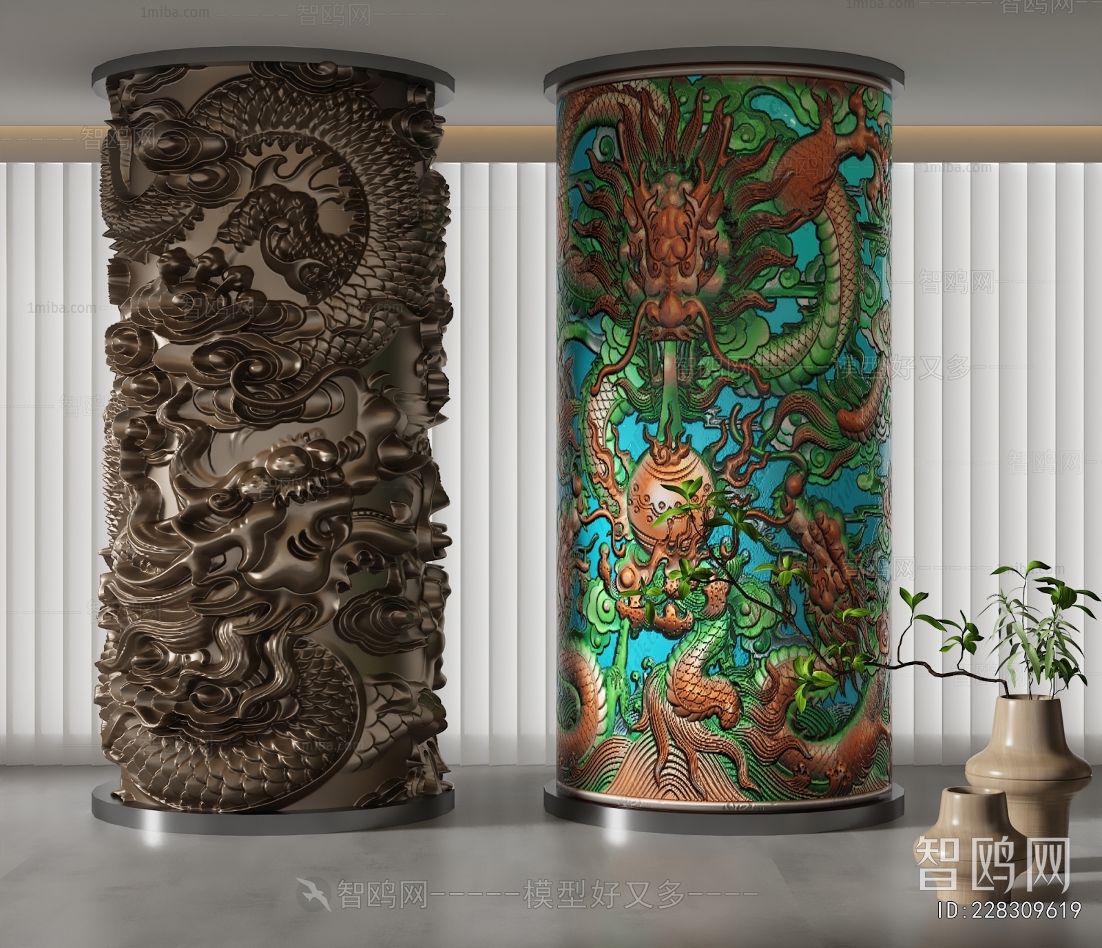 New Chinese Style Column