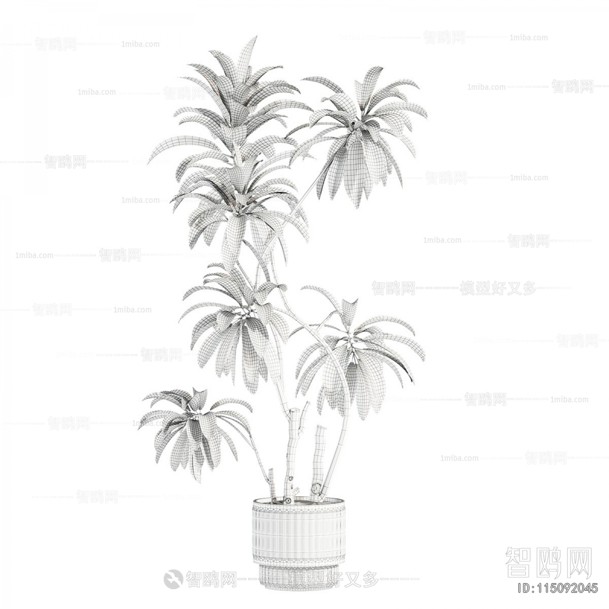 Modern Ground Green Plant Potted Plants