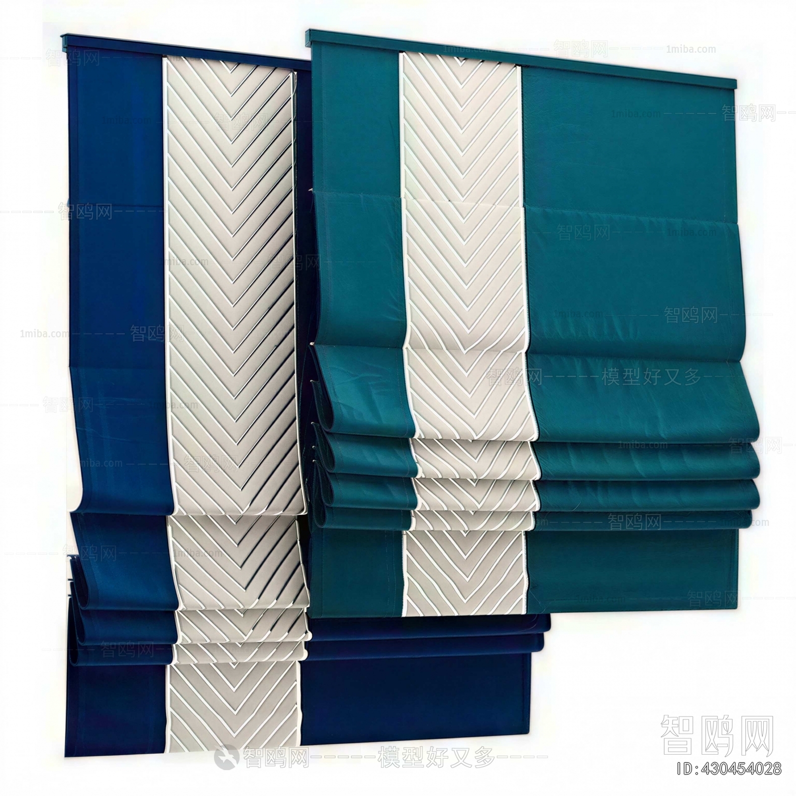 New Chinese Style Roman Curtain