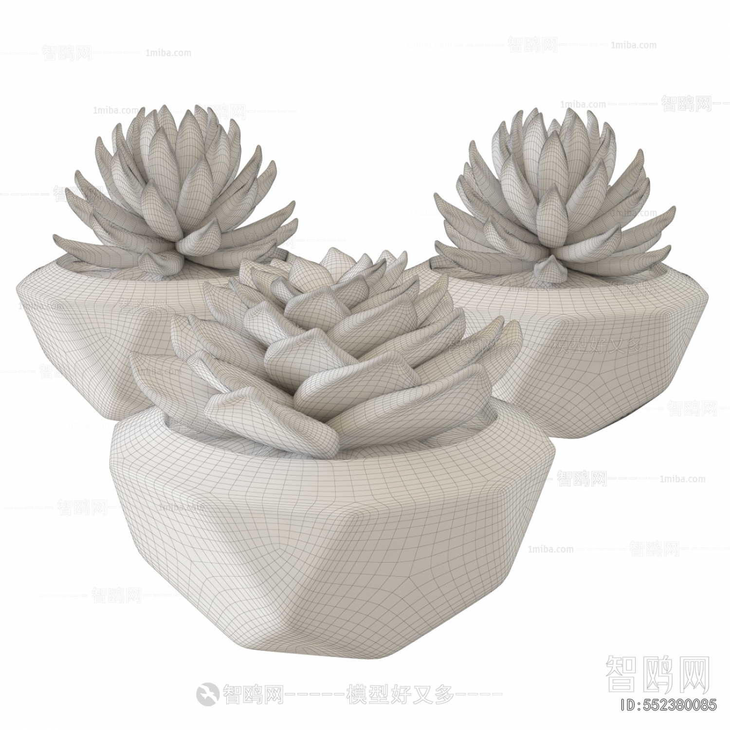 Modern Potted Green Plant