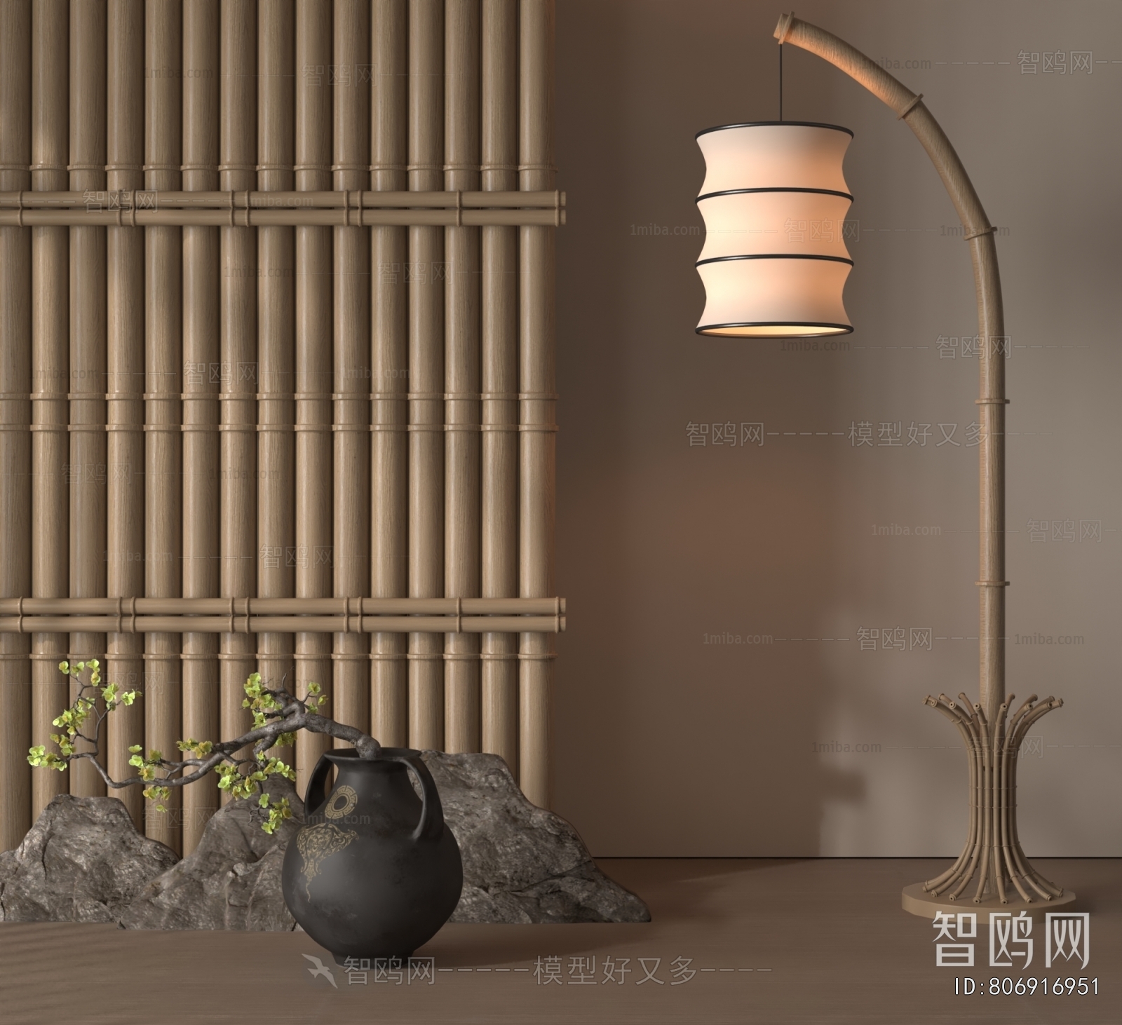 New Chinese Style Floor Lamp