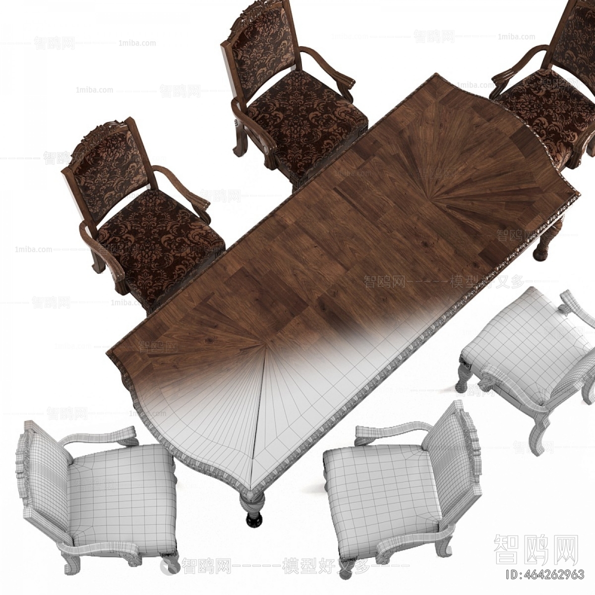 European Style Dining Table And Chairs