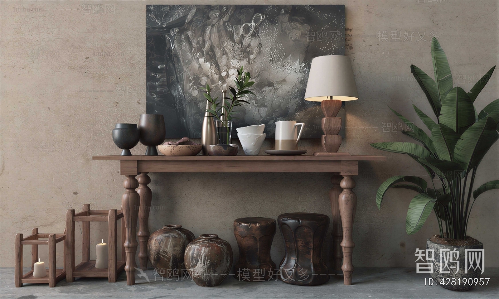 Wabi-sabi Style Console