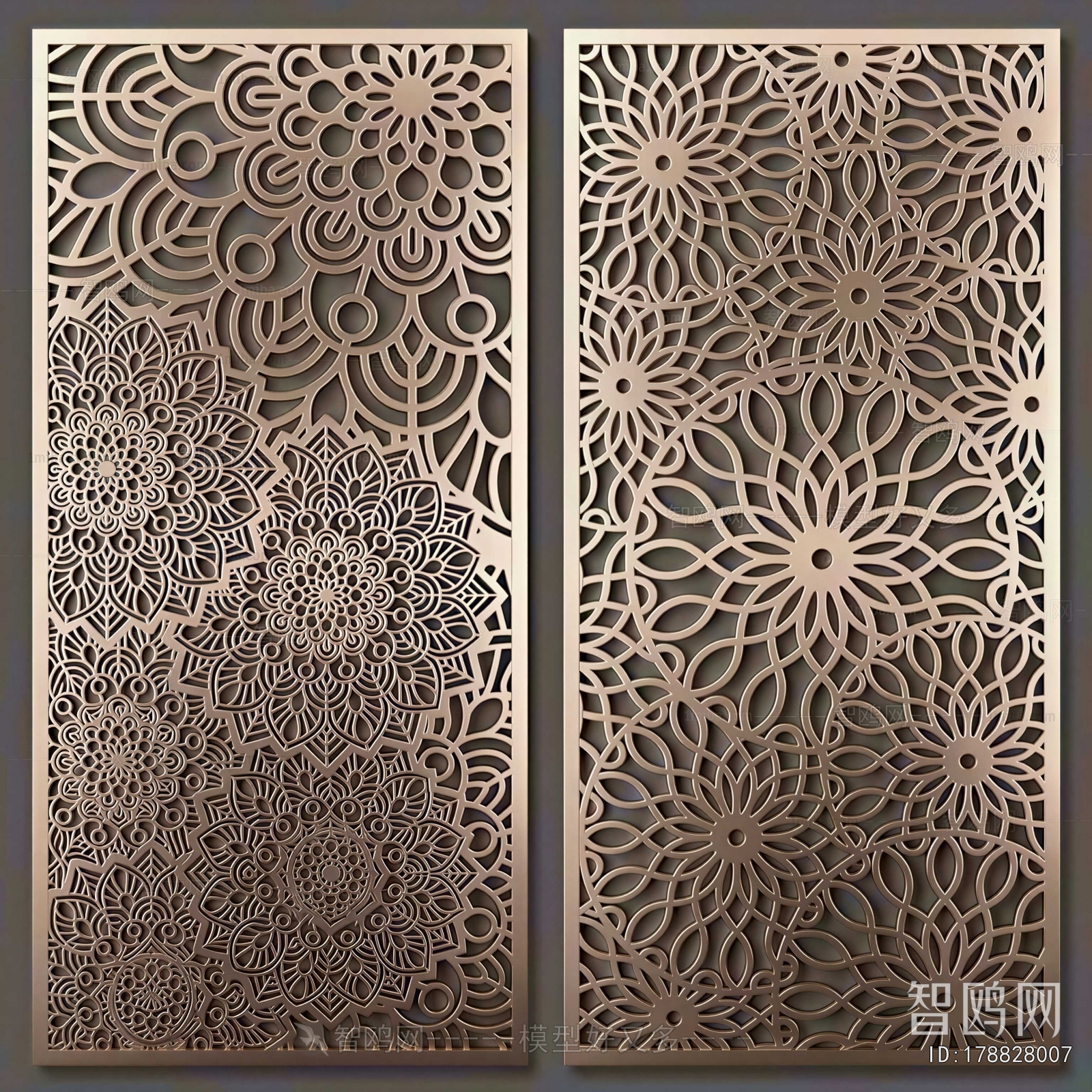 New Chinese Style Metal Screen Partition