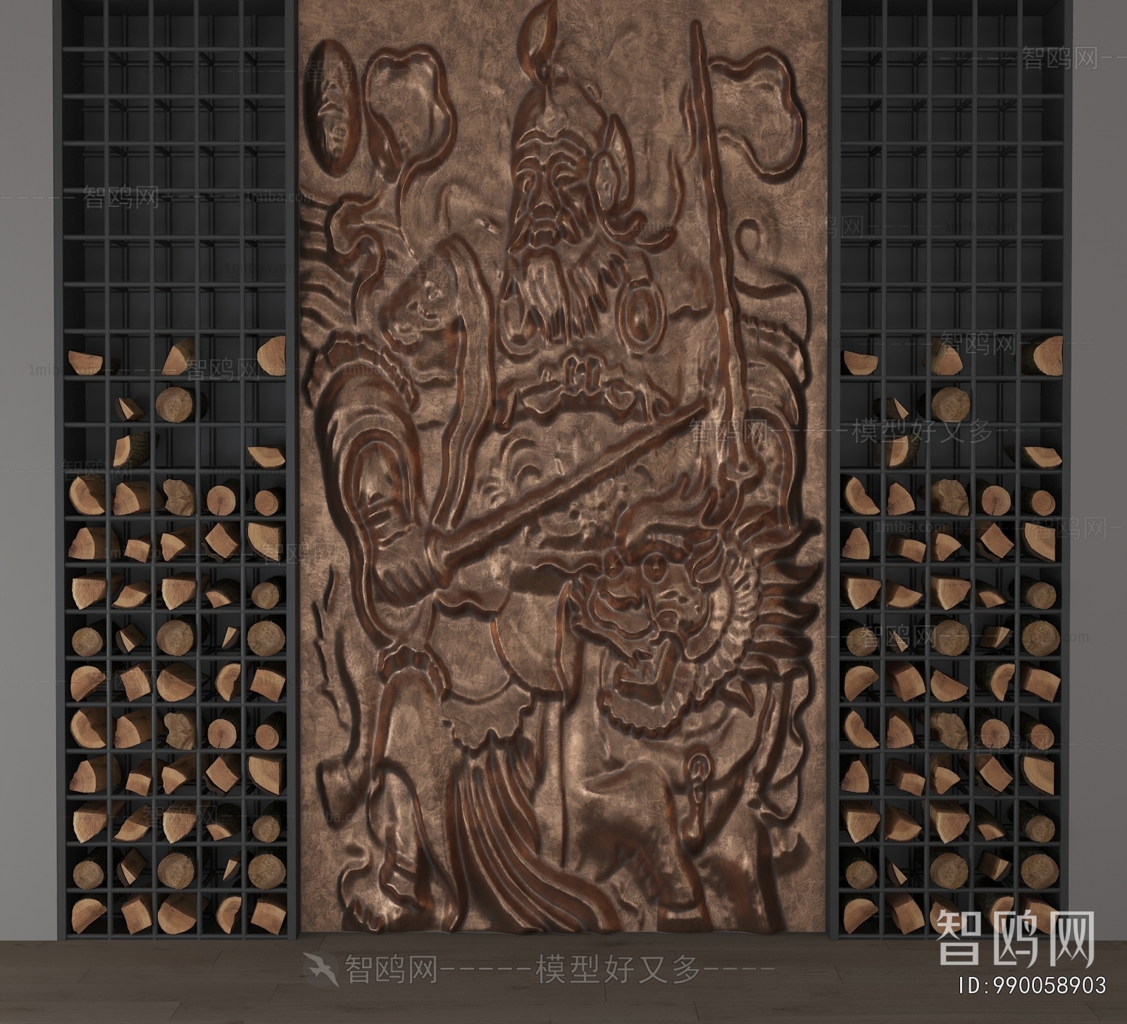 New Chinese Style TV Wall