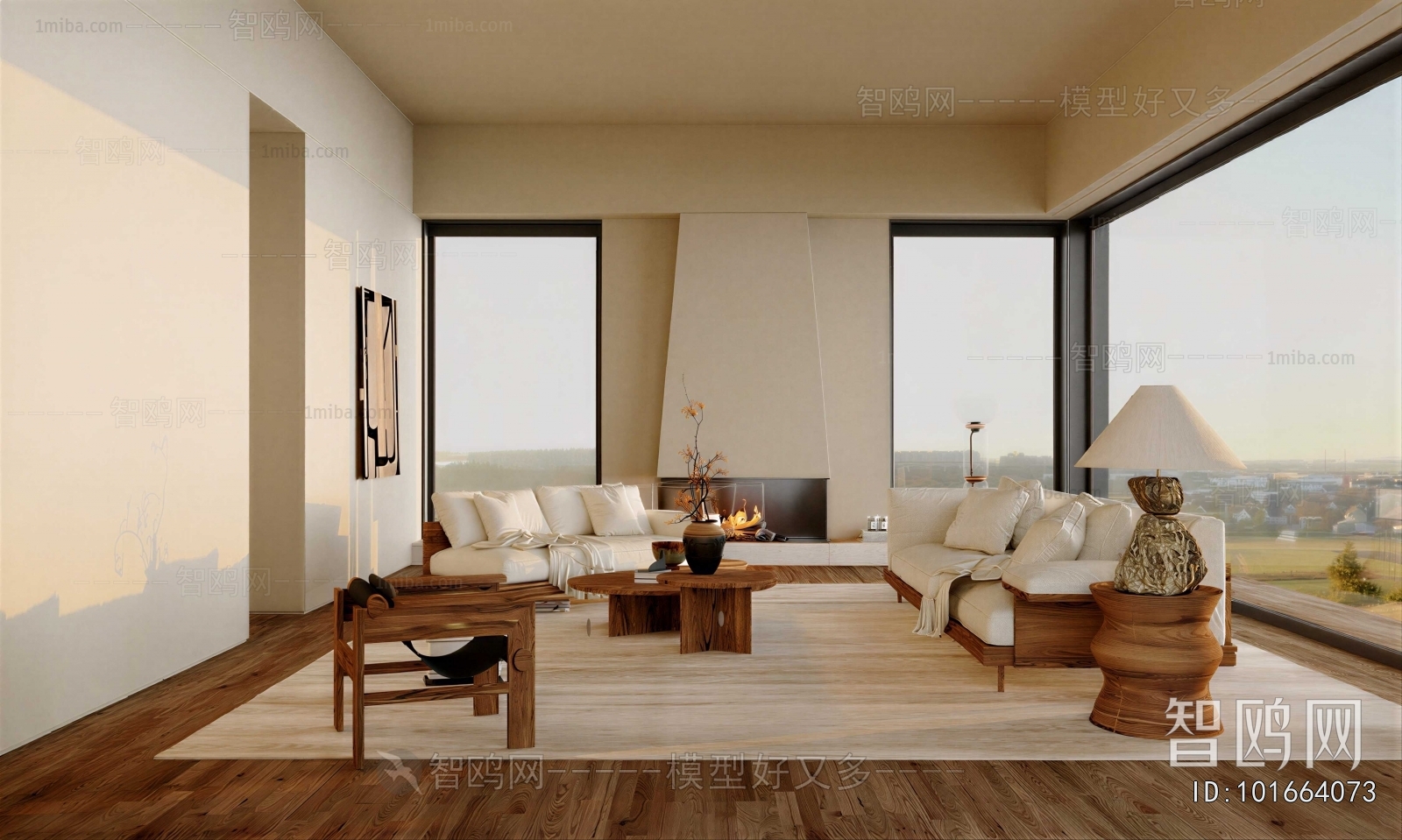 Wabi-sabi Style A Living Room