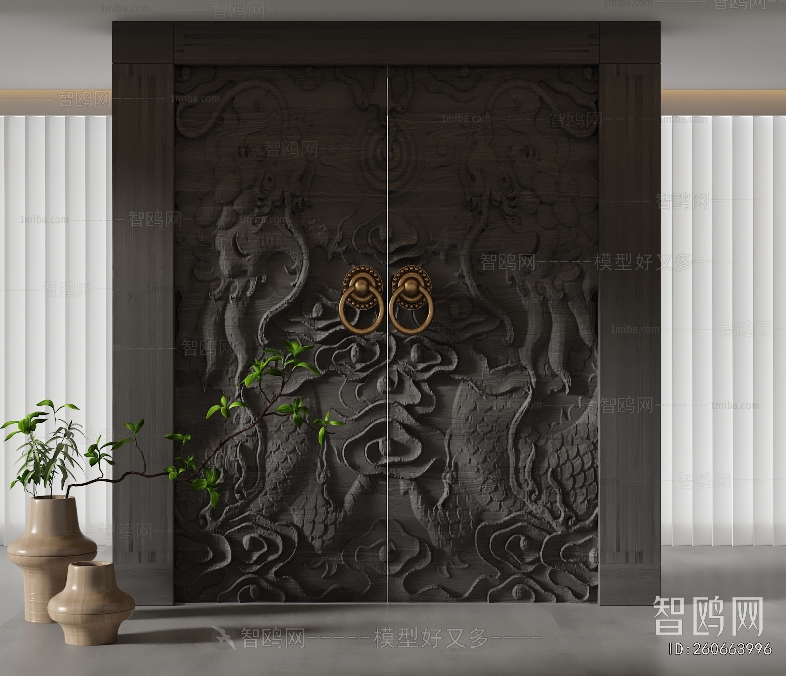 New Chinese Style Double Door