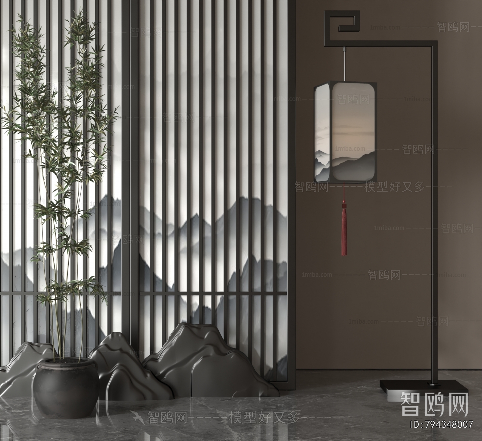 New Chinese Style Floor Lamp