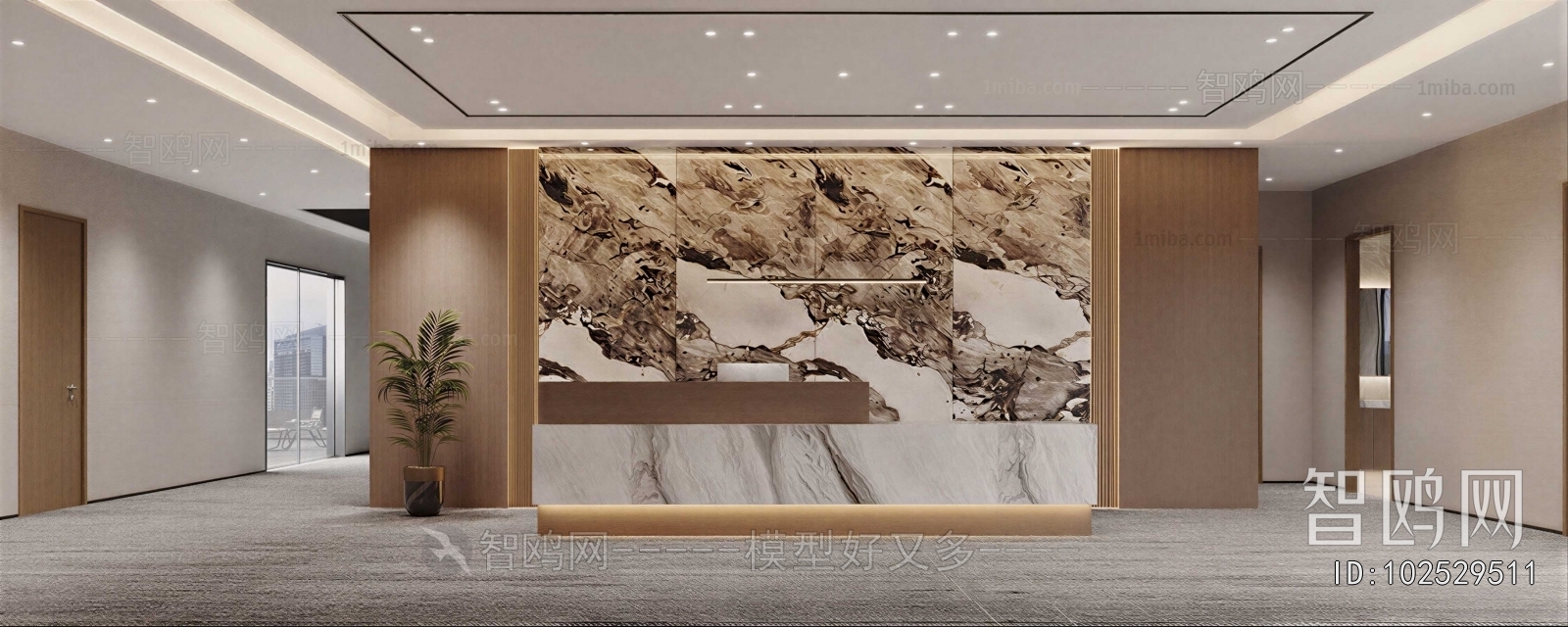 Modern Office Reception Desk