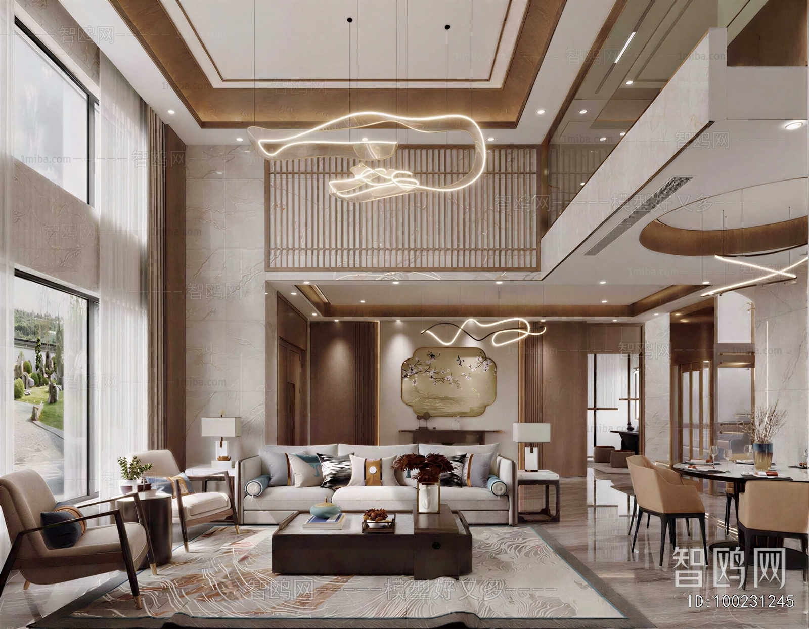 New Chinese Style A Living Room