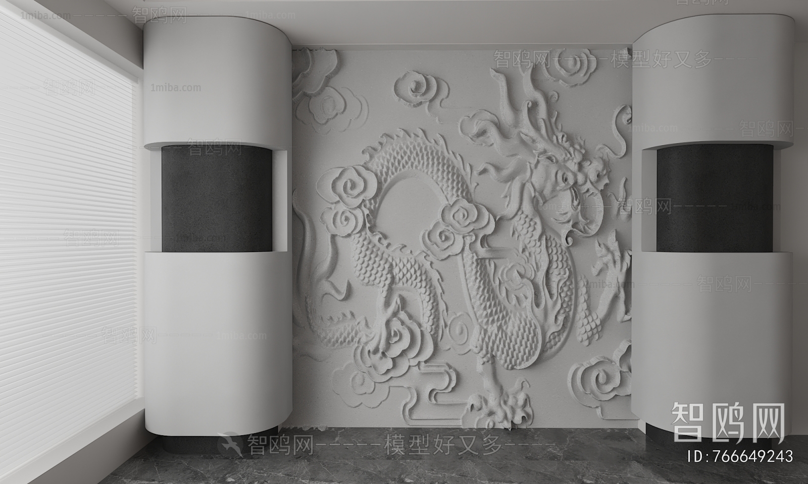 New Chinese Style TV Wall