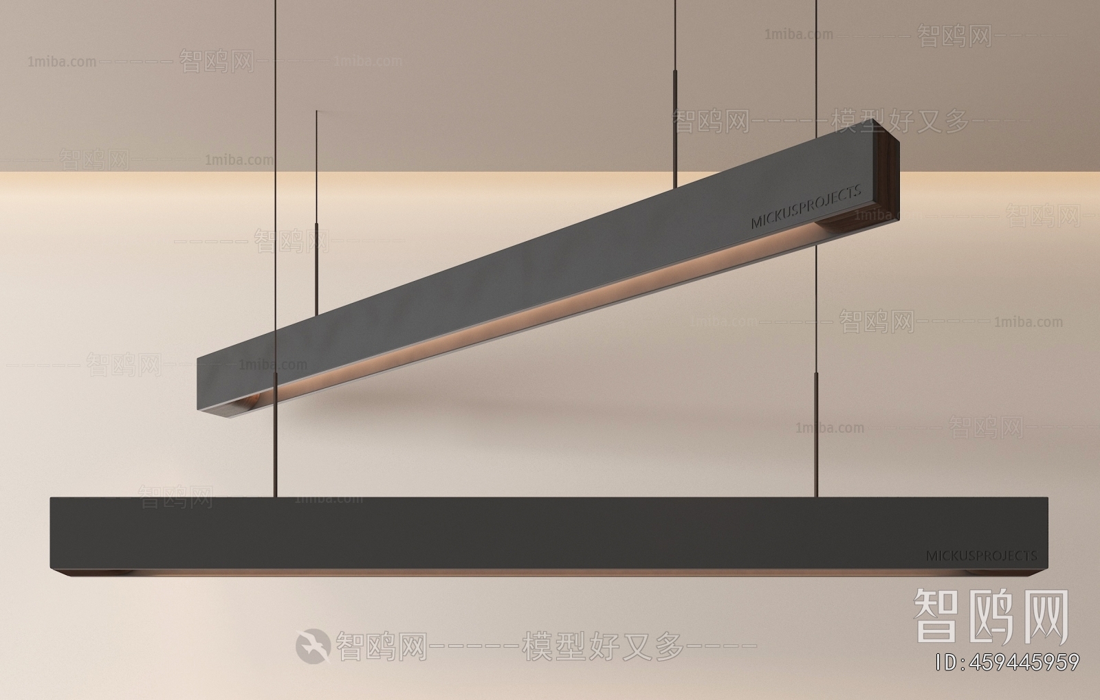 Modern Long Chandelier