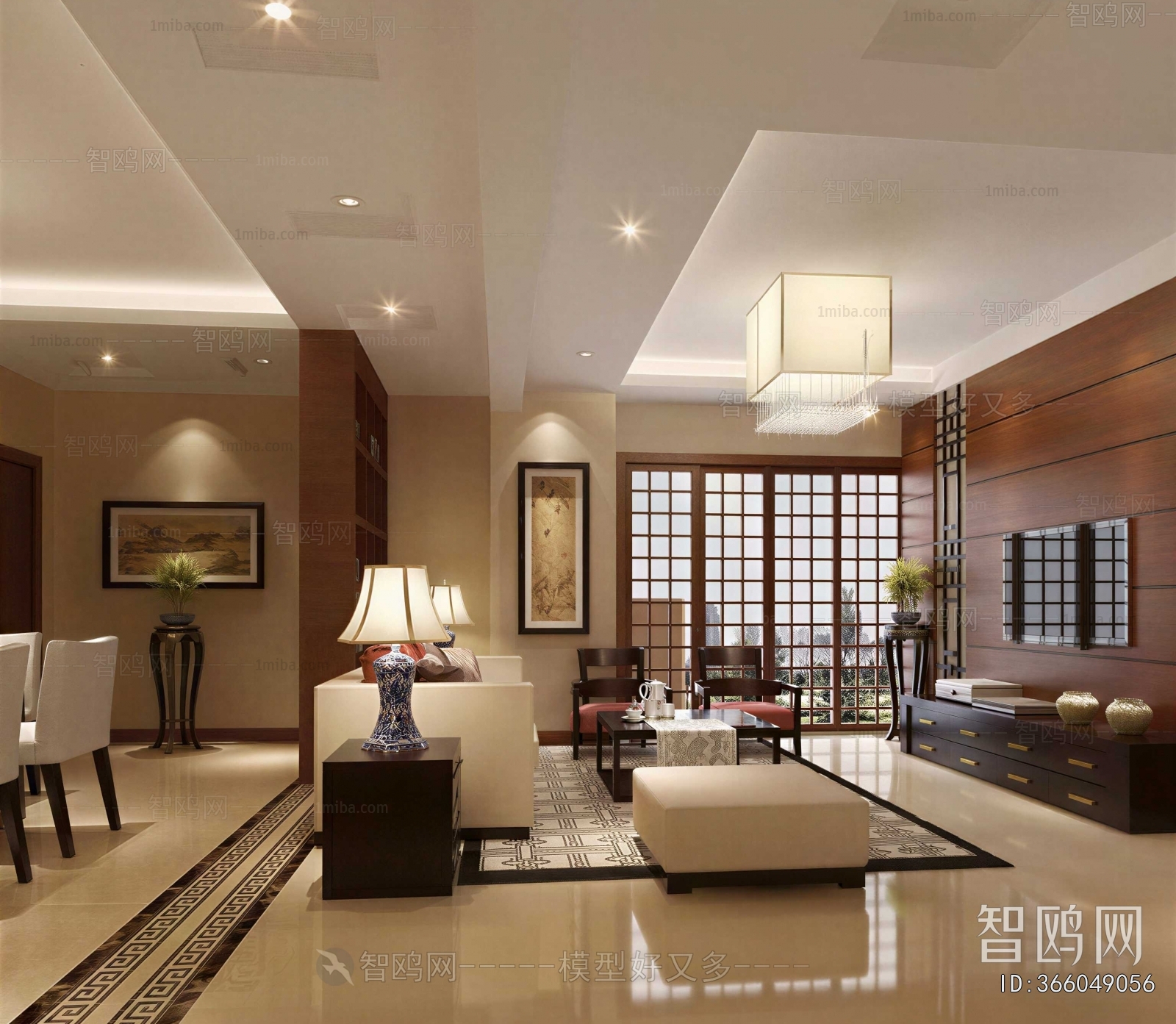 New Chinese Style A Living Room