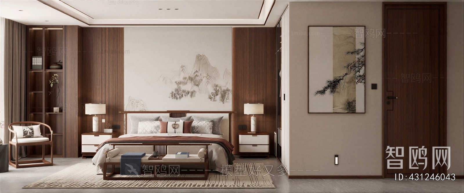 New Chinese Style Bedroom