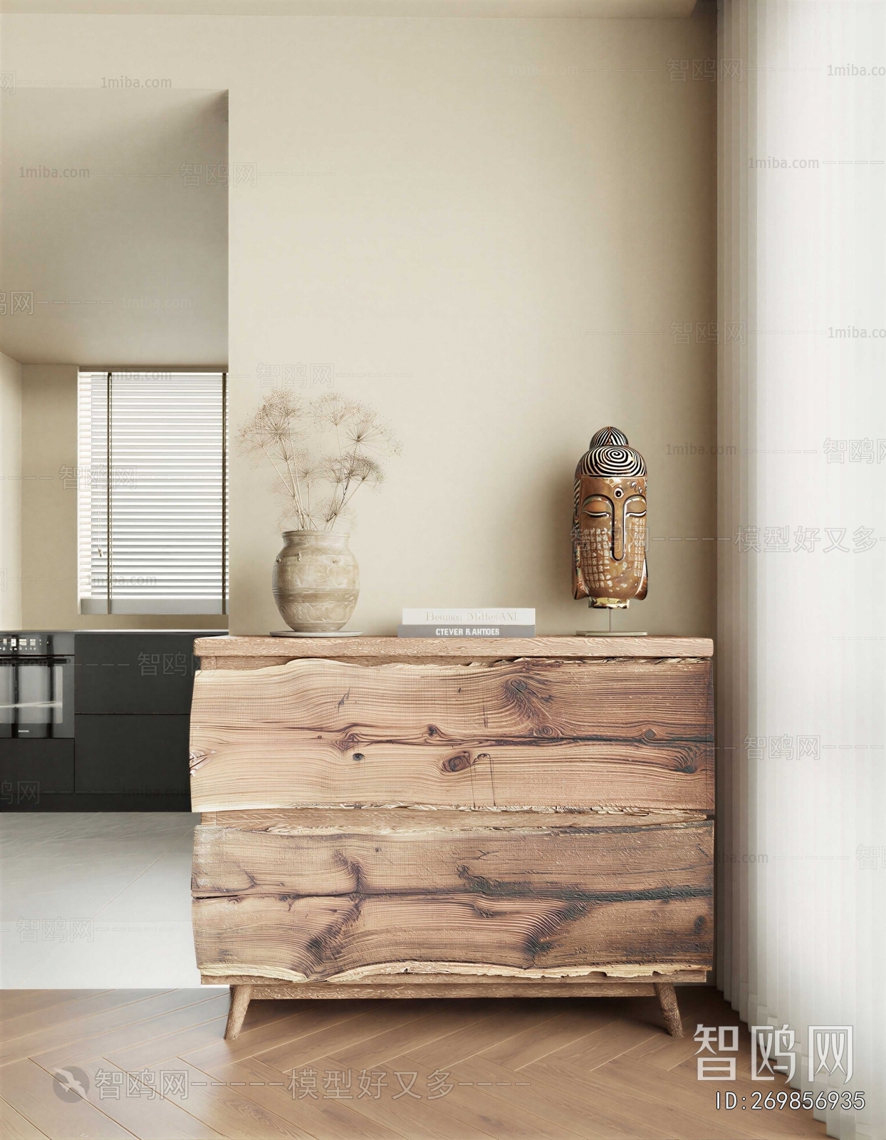 Wabi-sabi Style Entrance Cabinet