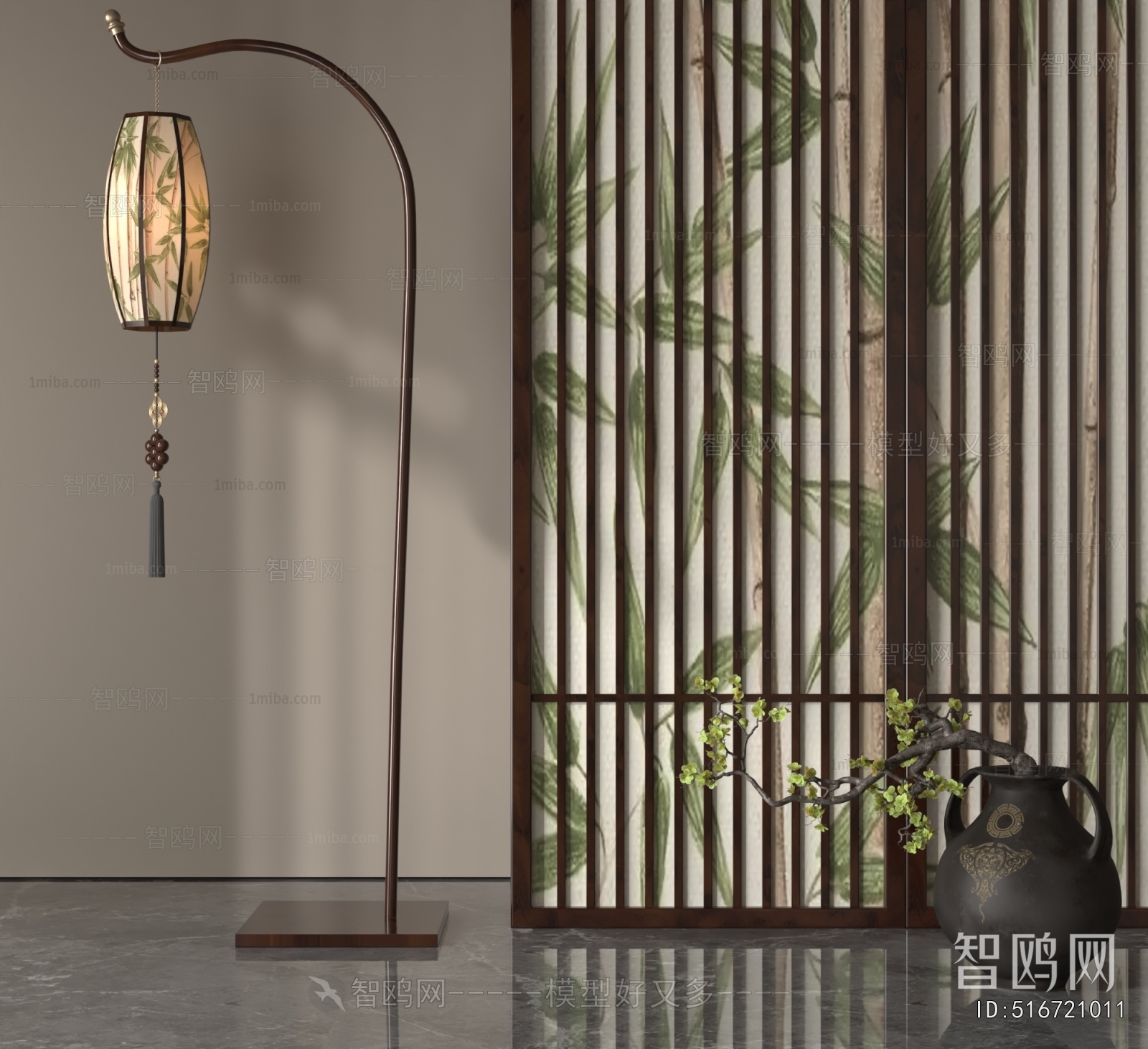 New Chinese Style Floor Lamp