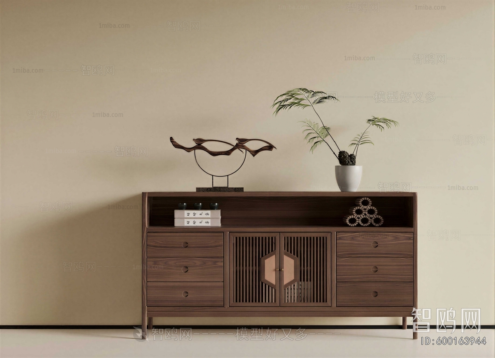 New Chinese Style Entrance Cabinet