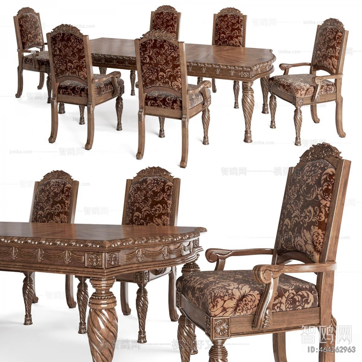 European Style Dining Table And Chairs