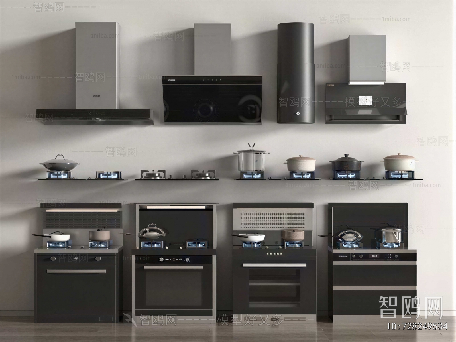 Modern Kitchen Electric Gas Range