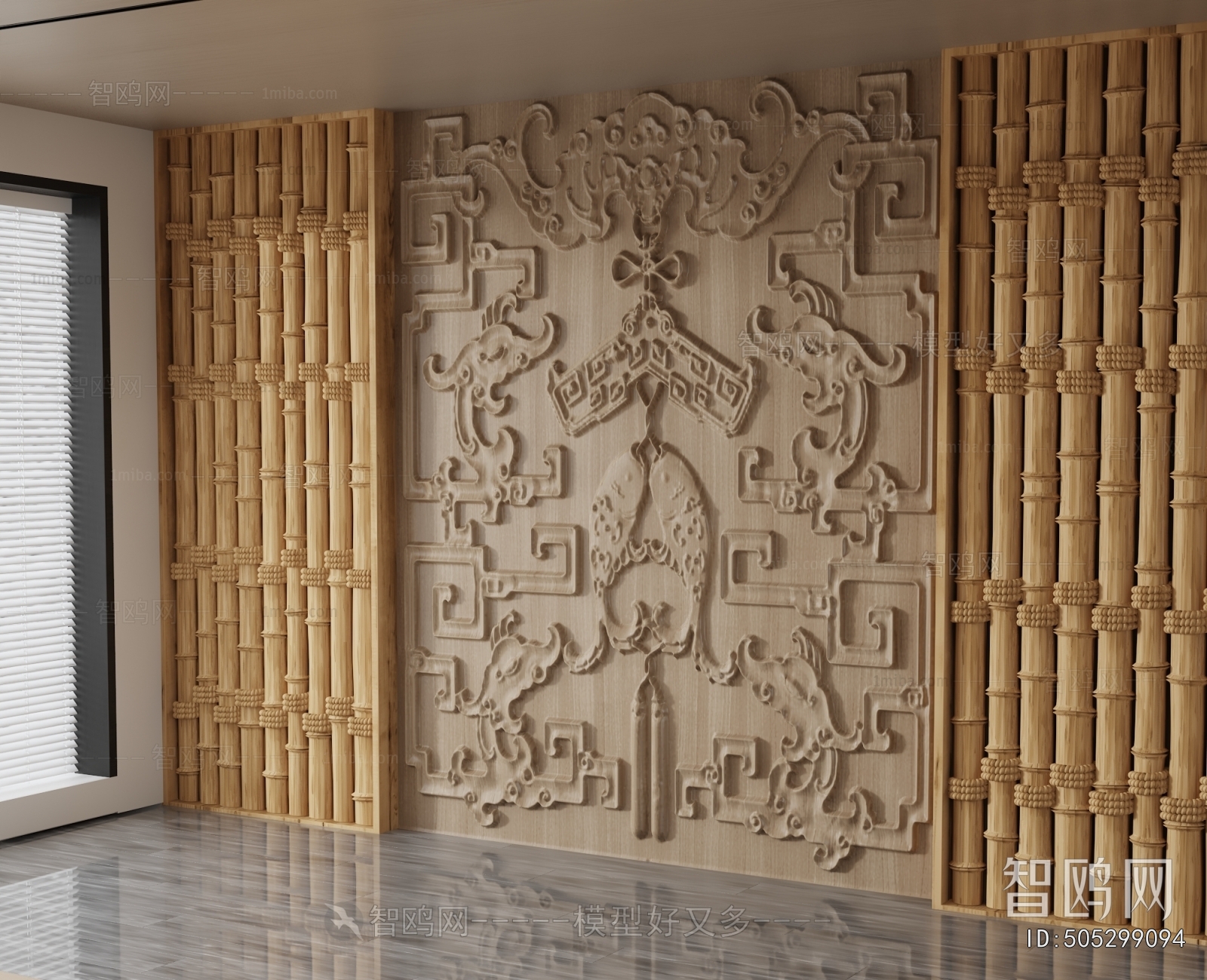 New Chinese Style TV Wall