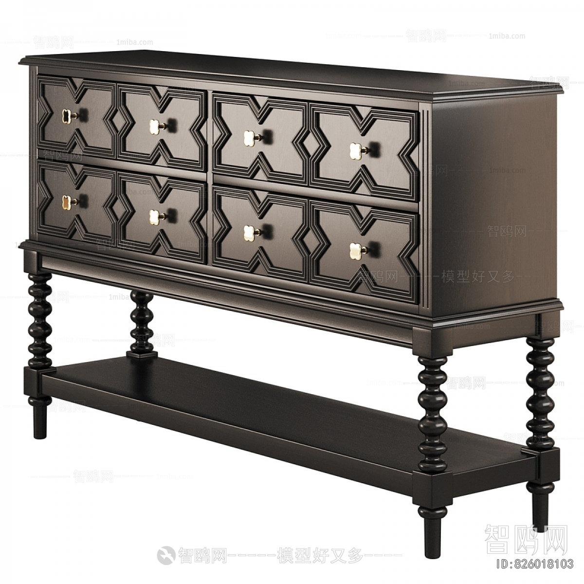 French Style Side Cabinet