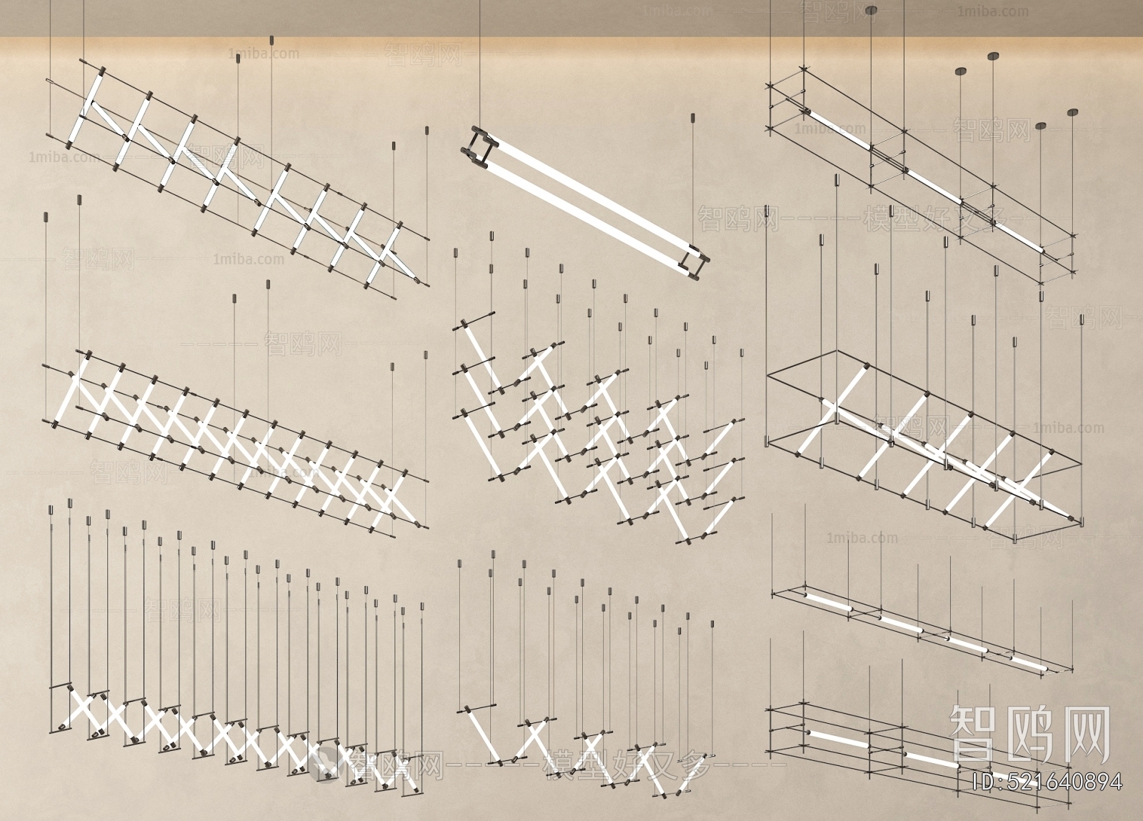 Modern Long Chandelier