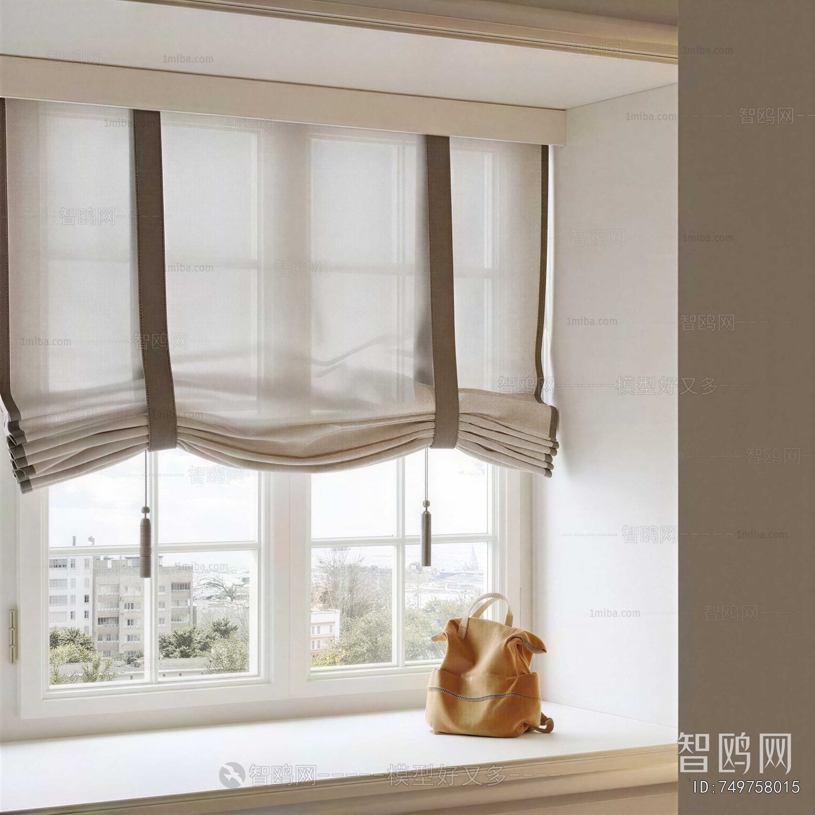 New Chinese Style Roman Curtain
