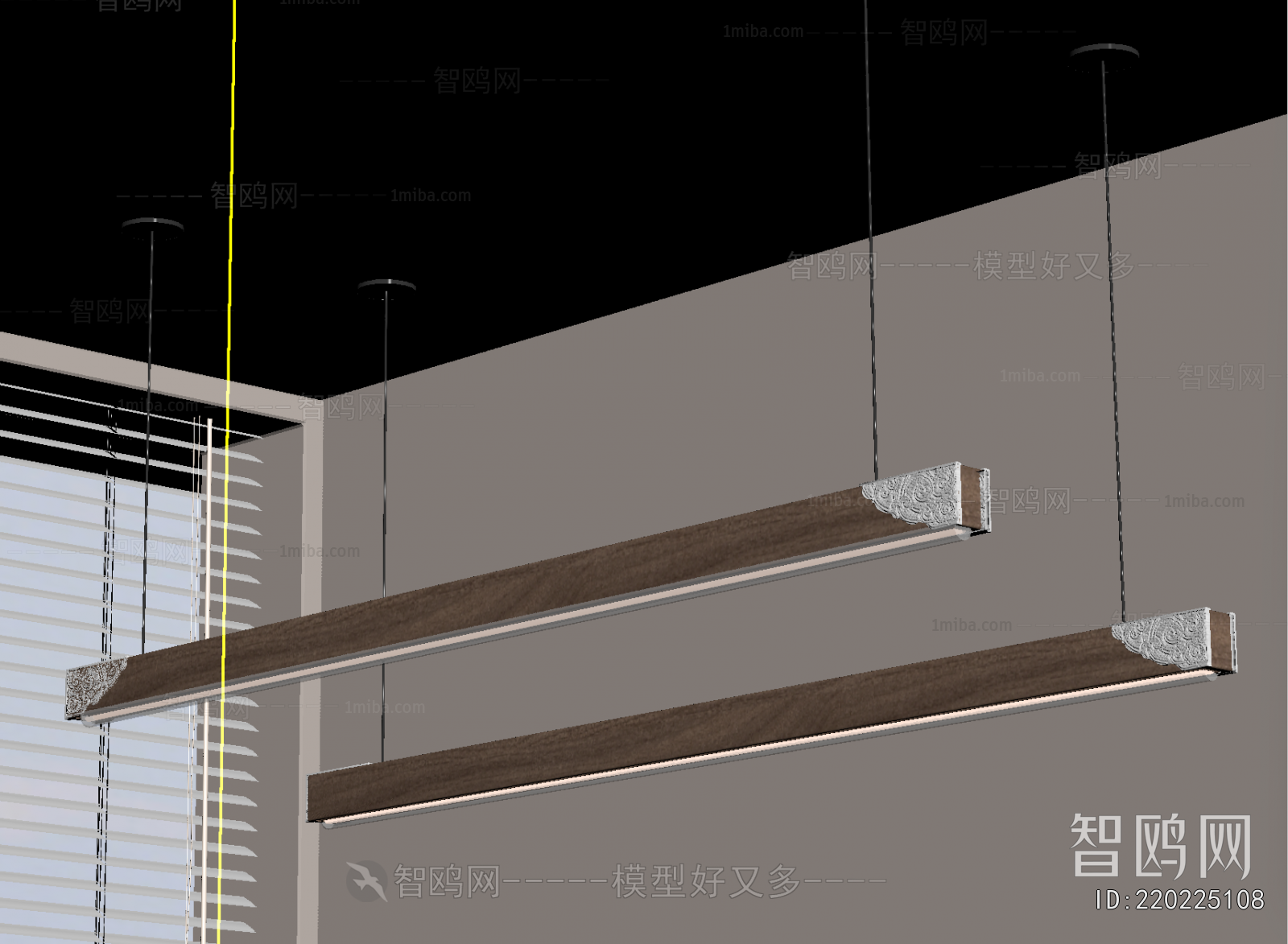 New Chinese Style Long Chandelier