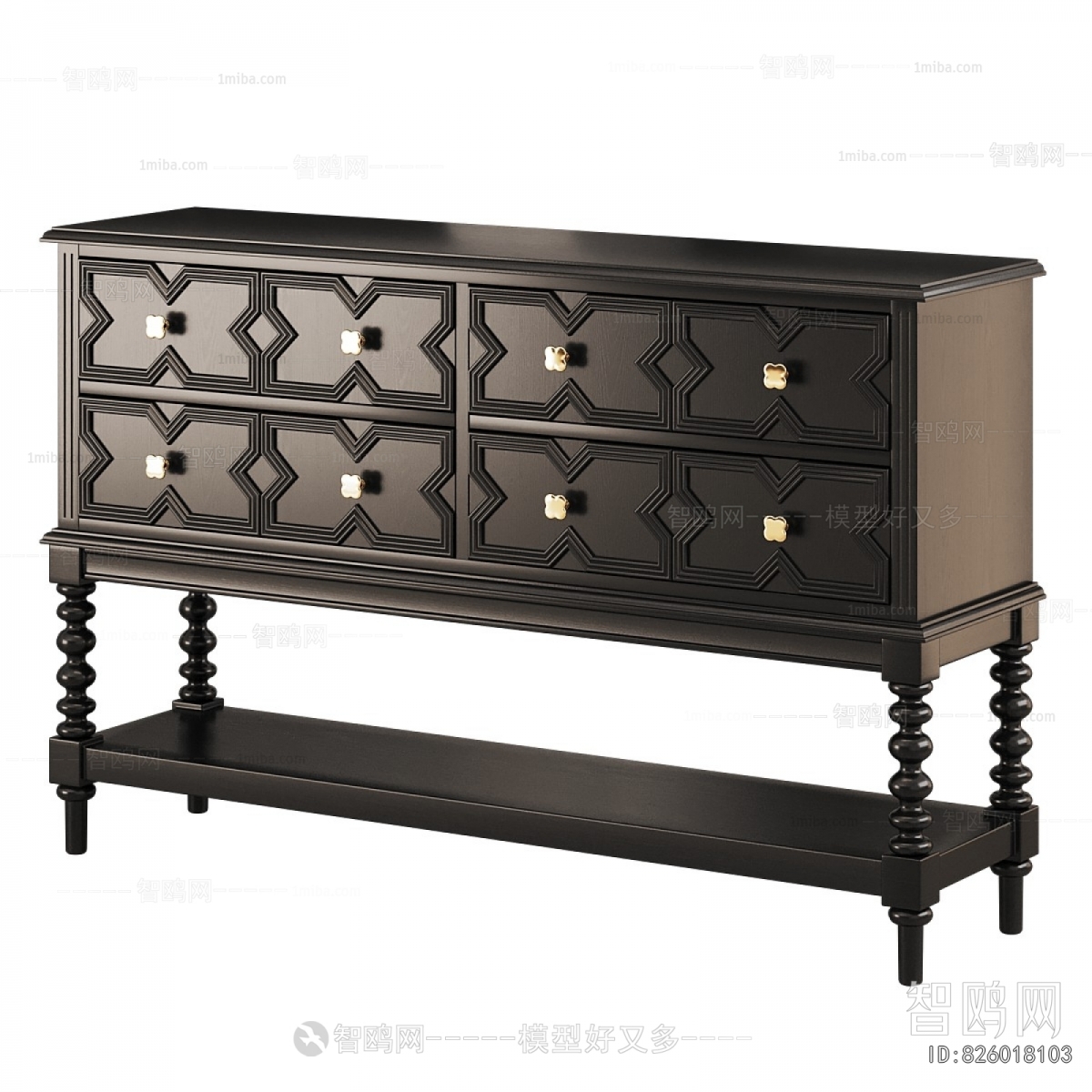 French Style Side Cabinet