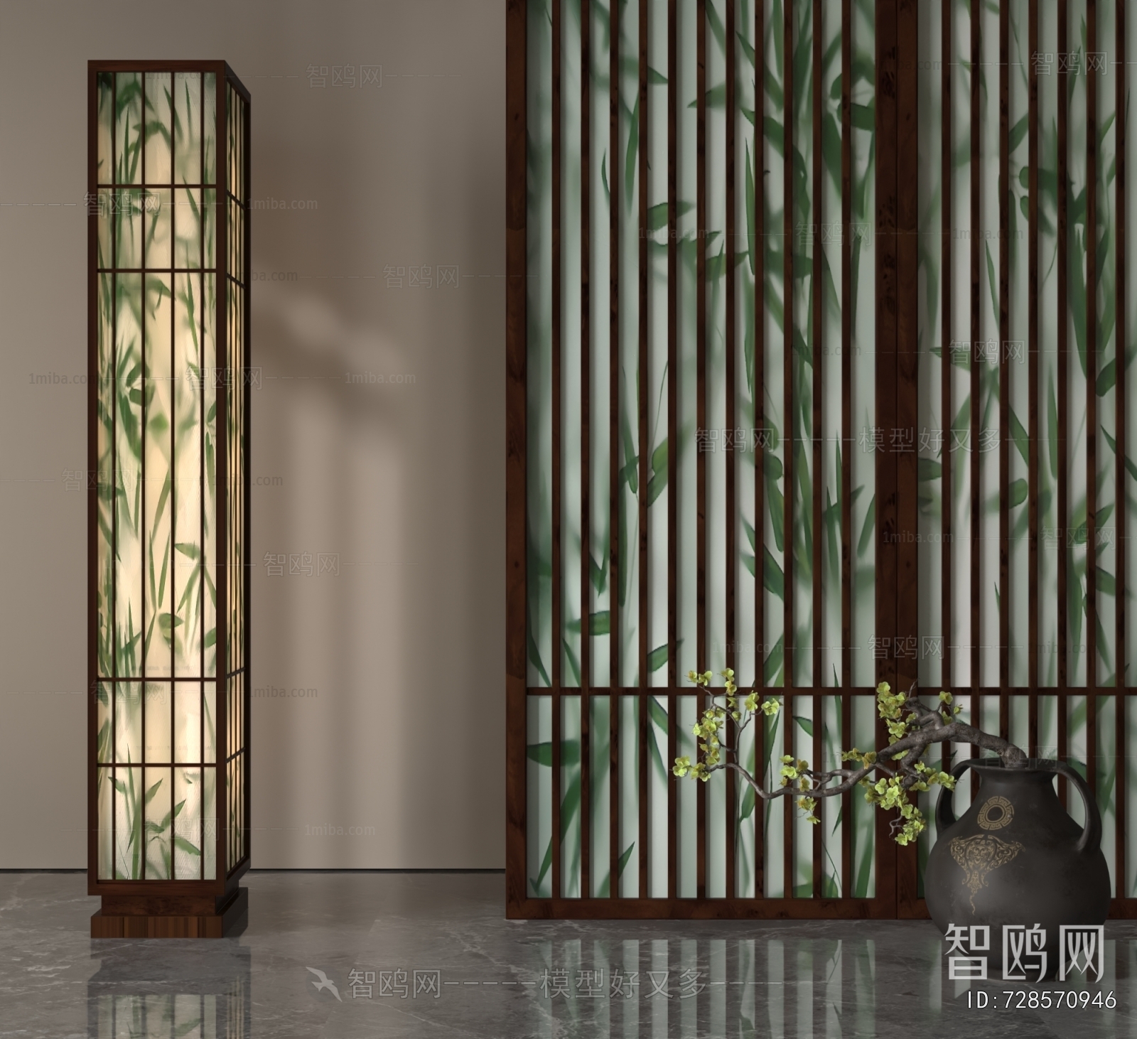 New Chinese Style Floor Lamp