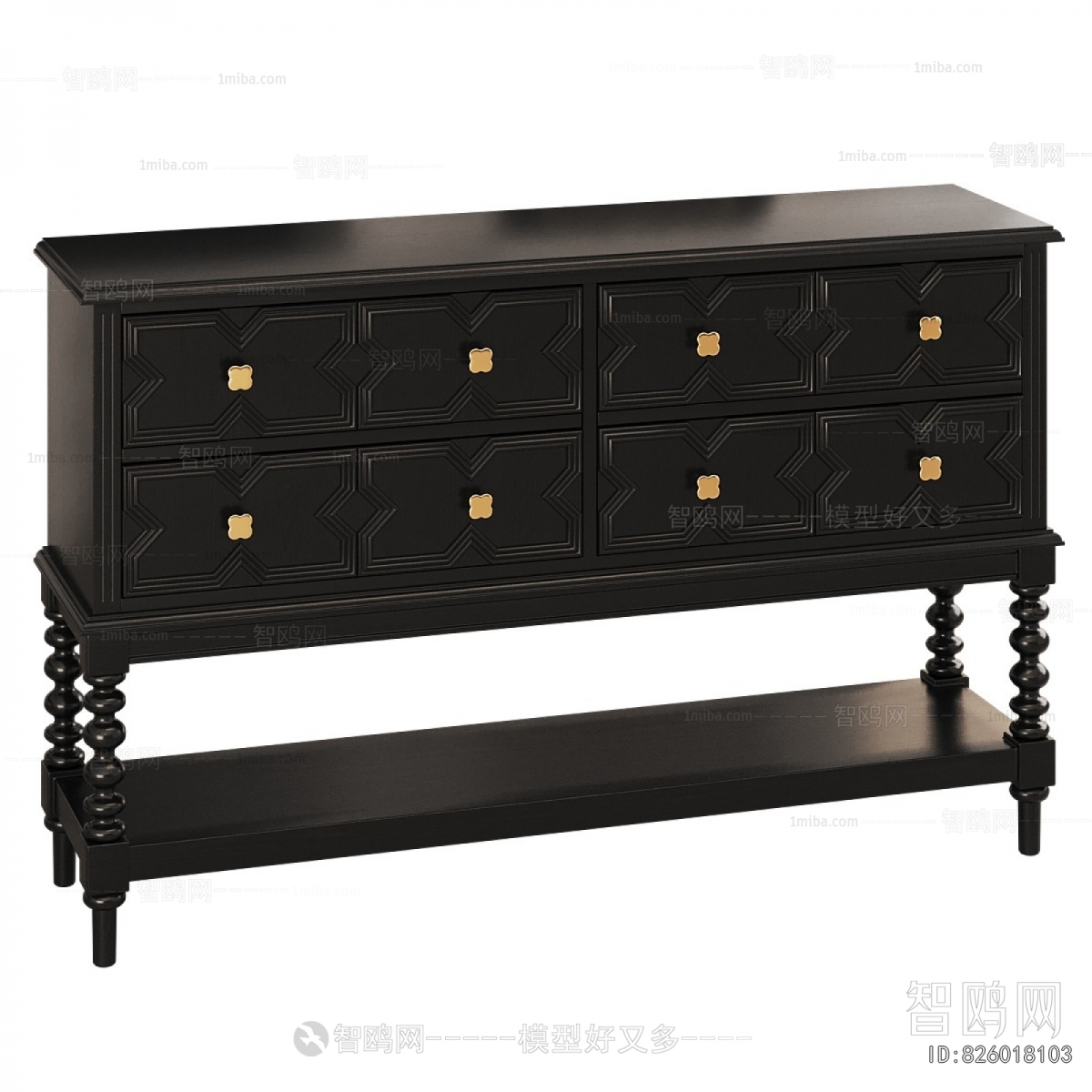 French Style Side Cabinet