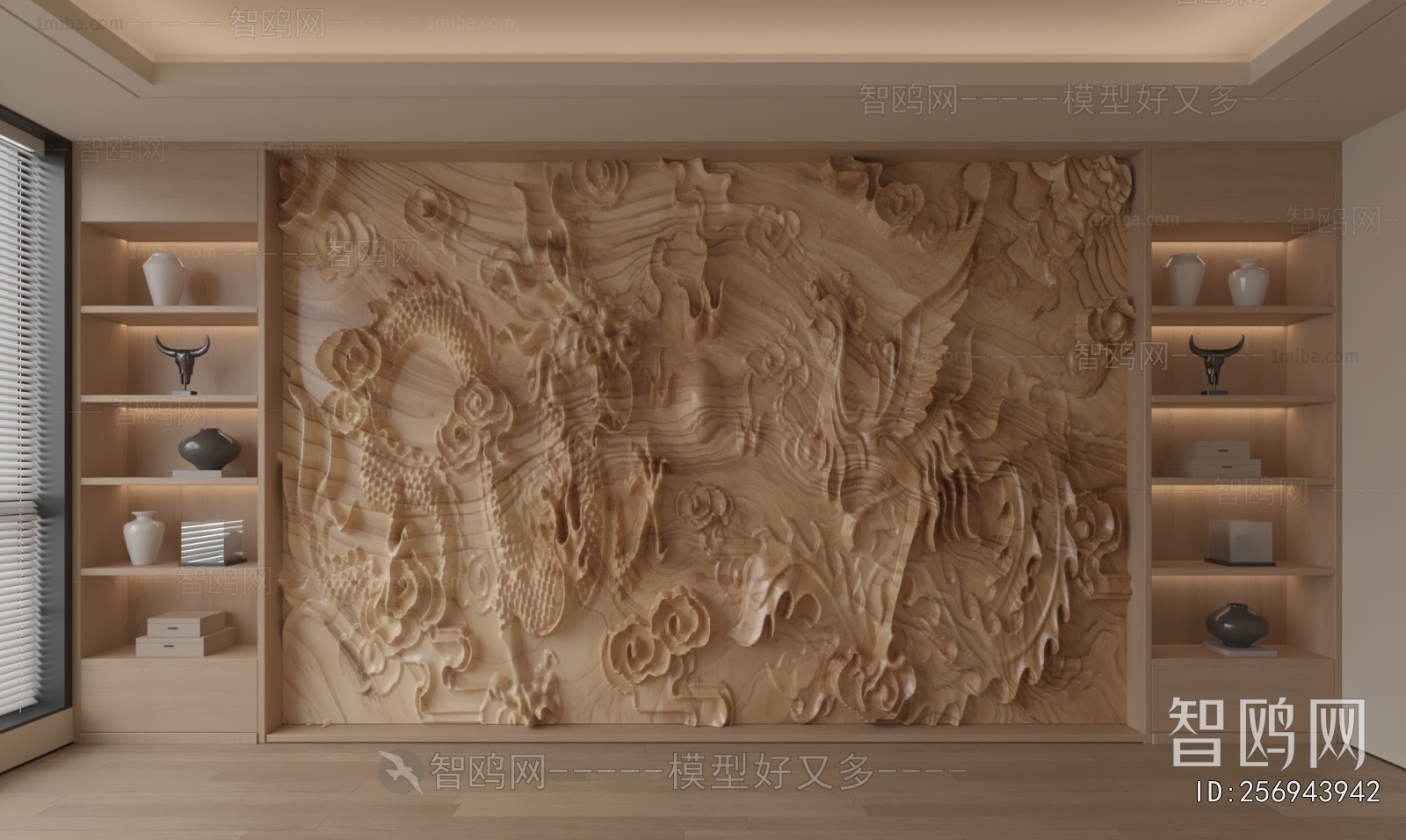 New Chinese Style TV Wall