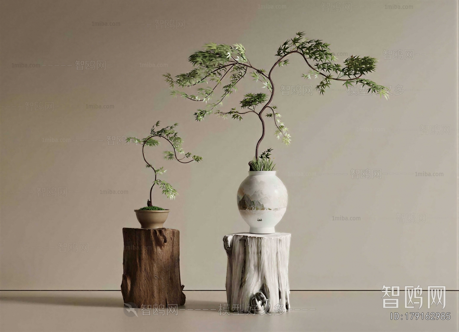 New Chinese Style Potted Green Plant