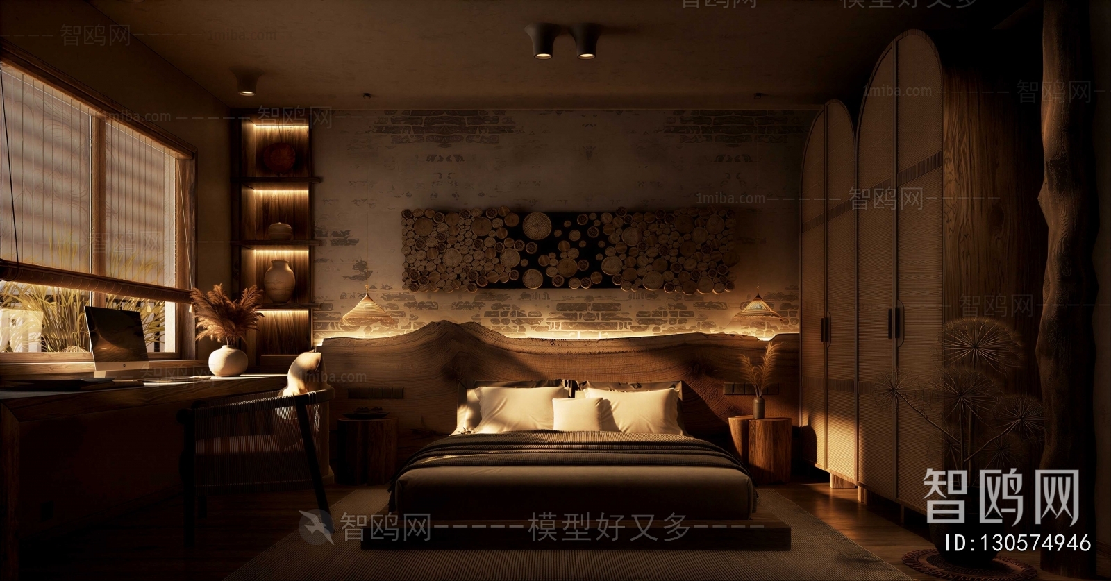 Wabi-sabi Style Bedroom