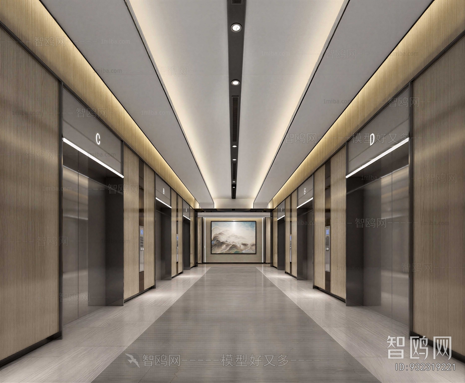 Modern Office Elevator Hall