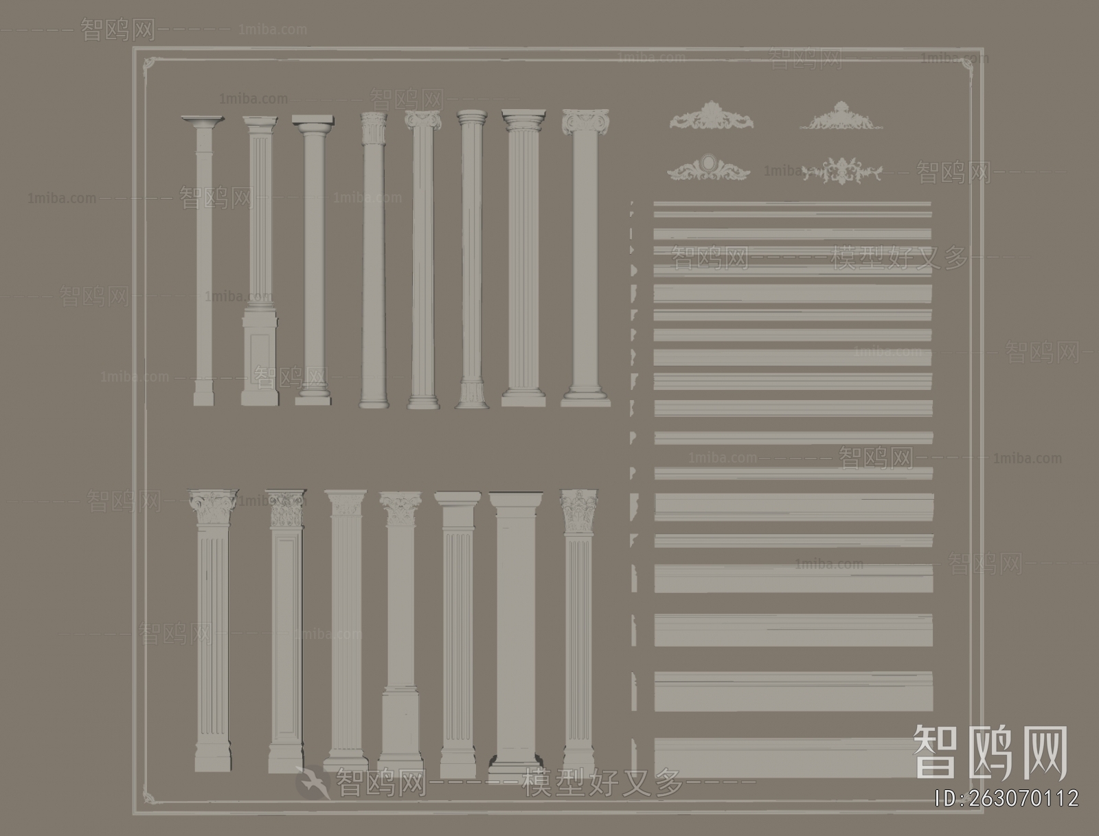 French Style Roman Pillar