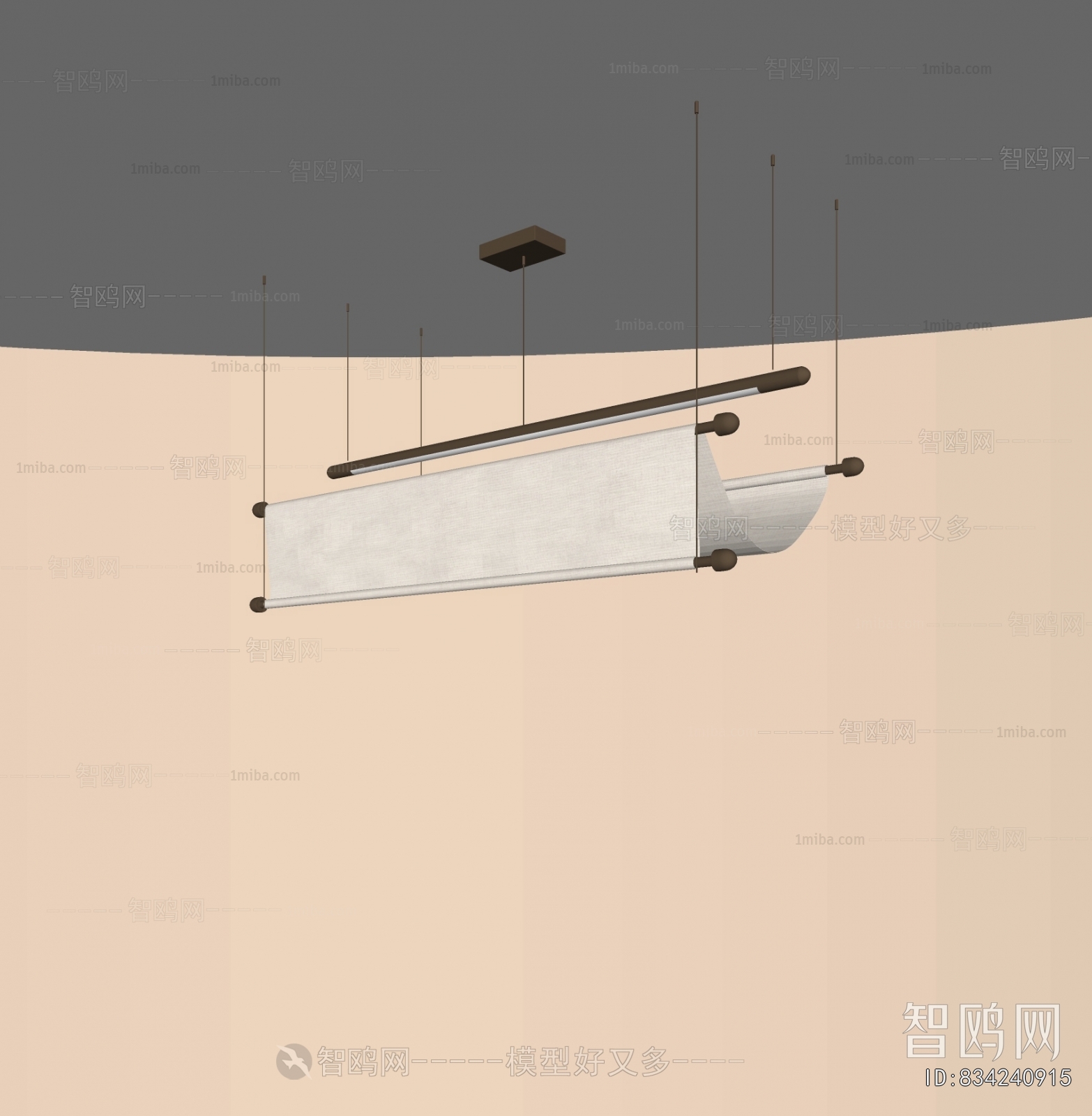 New Chinese Style Long Chandelier